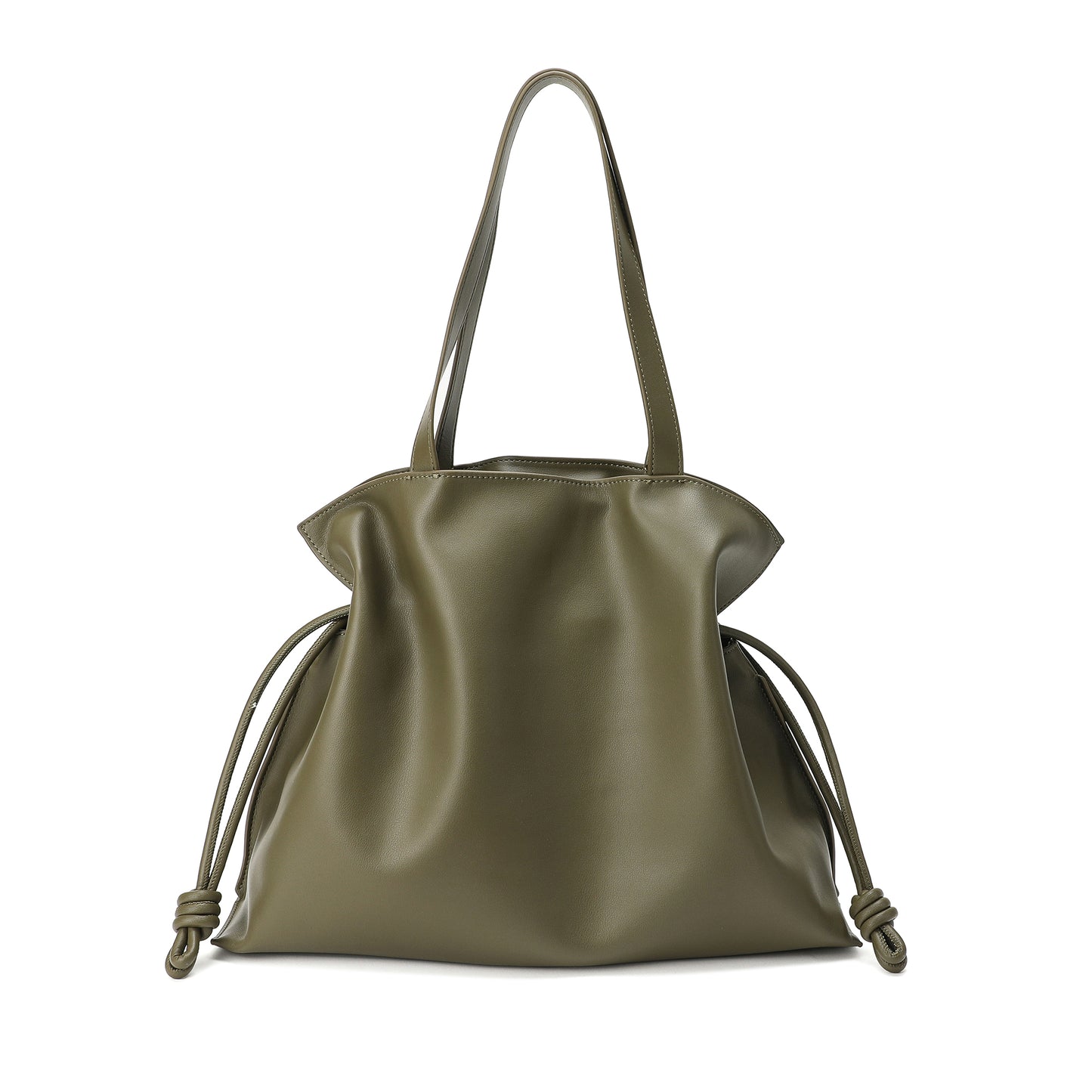 Elegant Knotted Leather Tote Bag