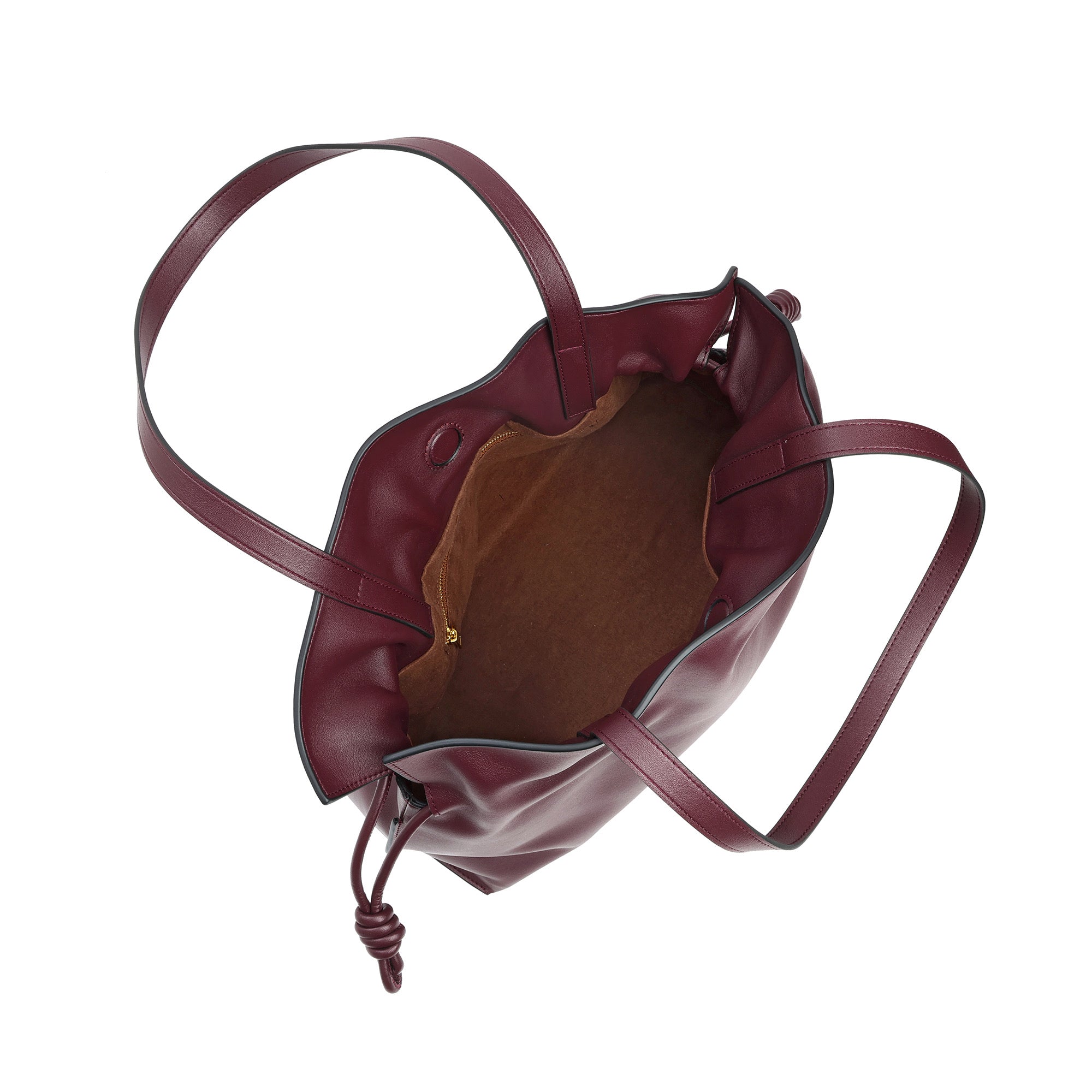 Elegant Knotted Leather Tote Bag – Tiffany & Fred Paris