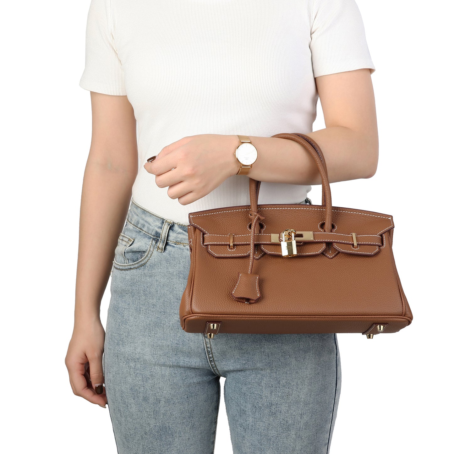 Tiffany & Fred Horizontal Leather Satchel