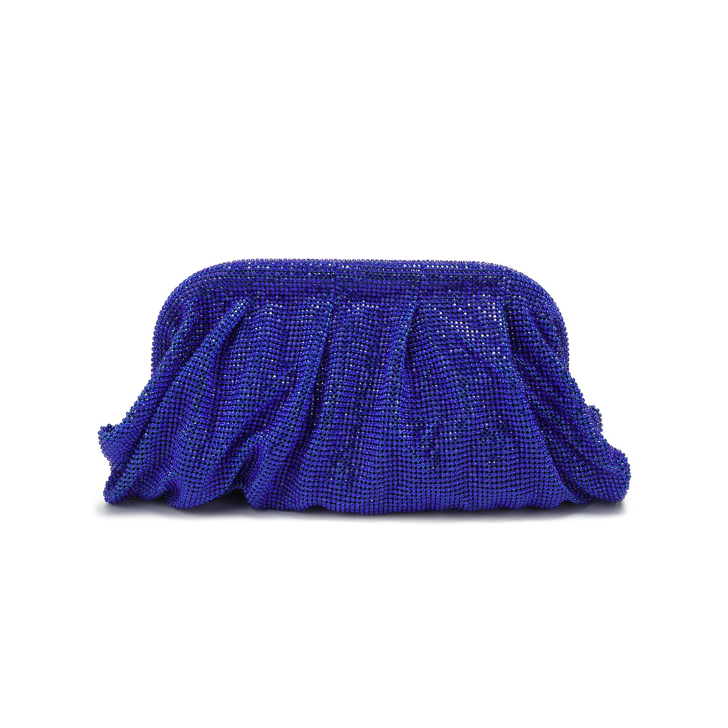Crystal-Embellished Evening Clutch with Chain Strap