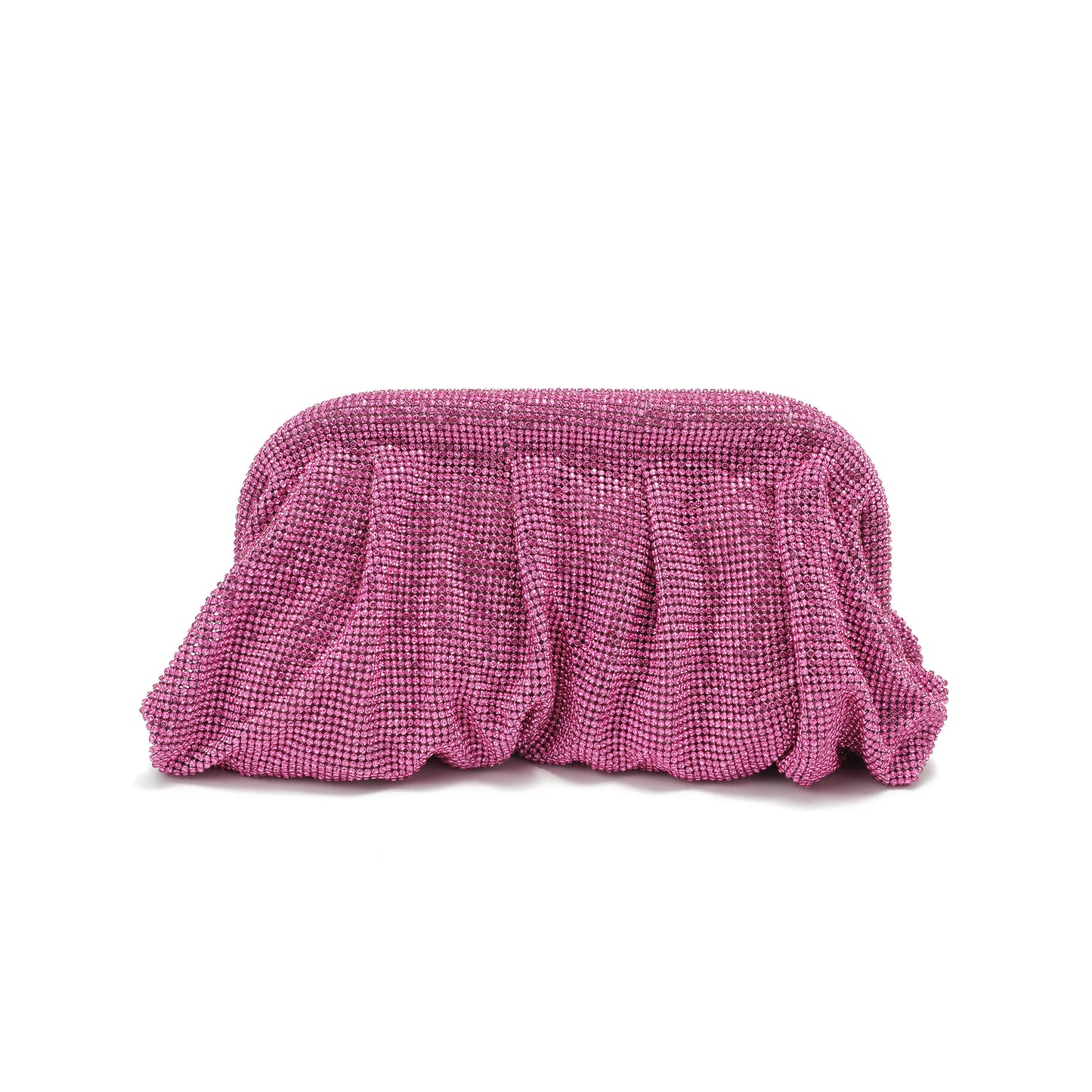 Crystal-Embellished Evening Clutch with Chain Strap
