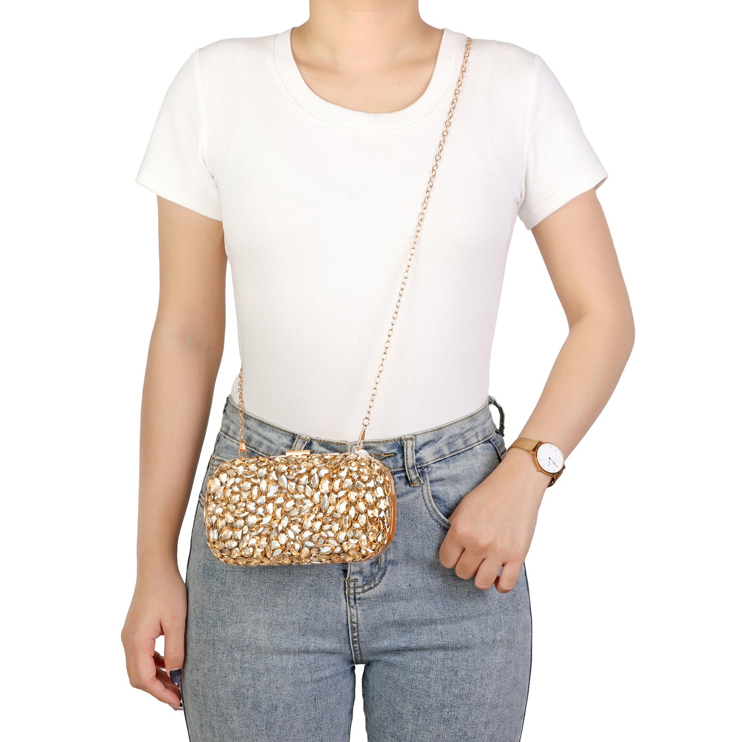Crystal Frame Evening Clutch