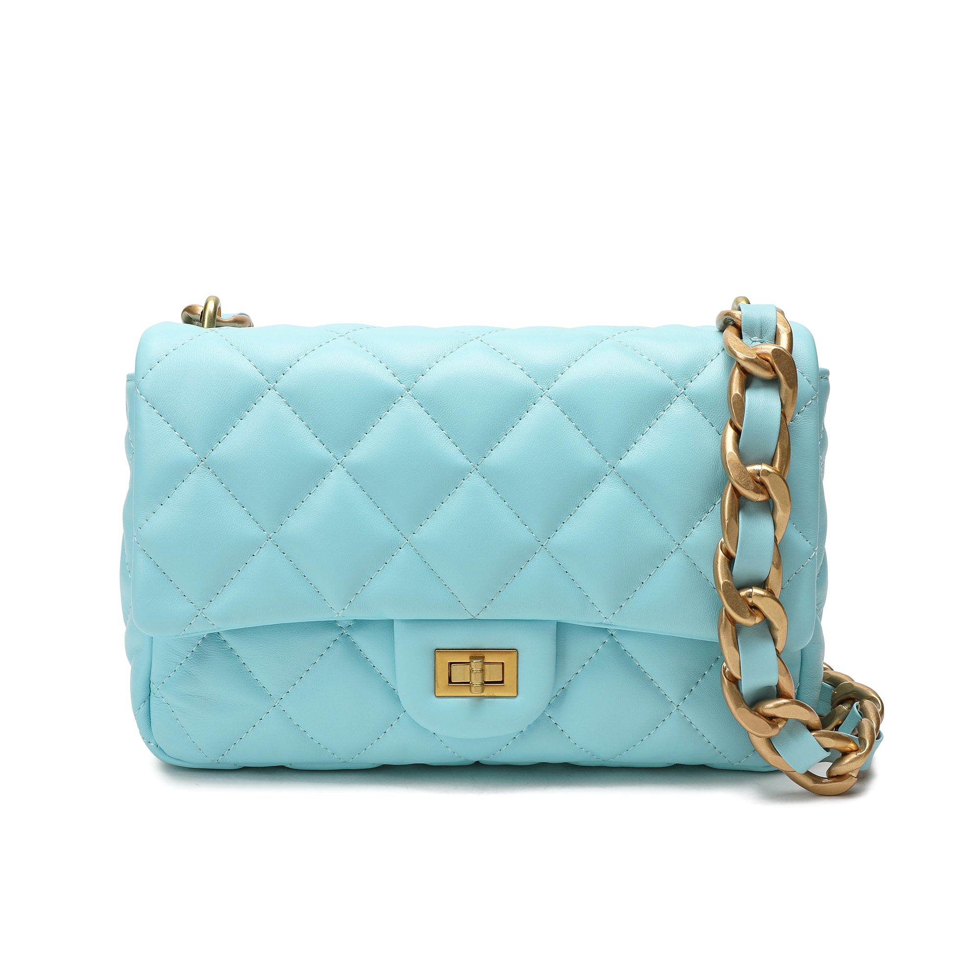 Tiffany & Fred Quilted Sheepskin Leather Shoulder Bag – Tiffany & Fred ...