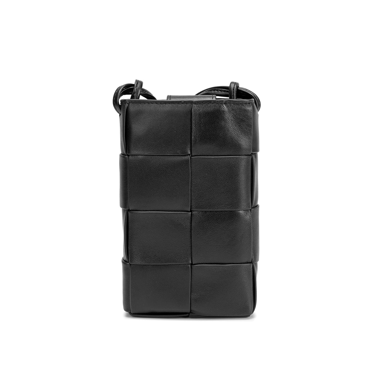 Hand-Woven Leather Phone Crossbody Bag