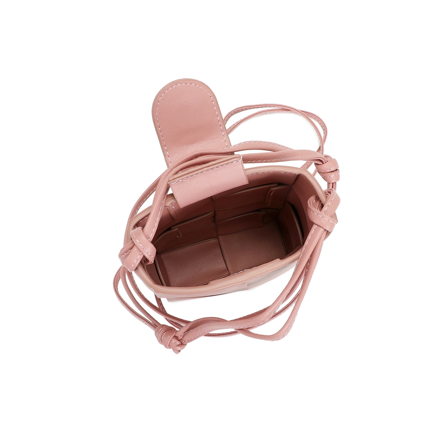 Hand-Woven Leather Phone Crossbody Bag