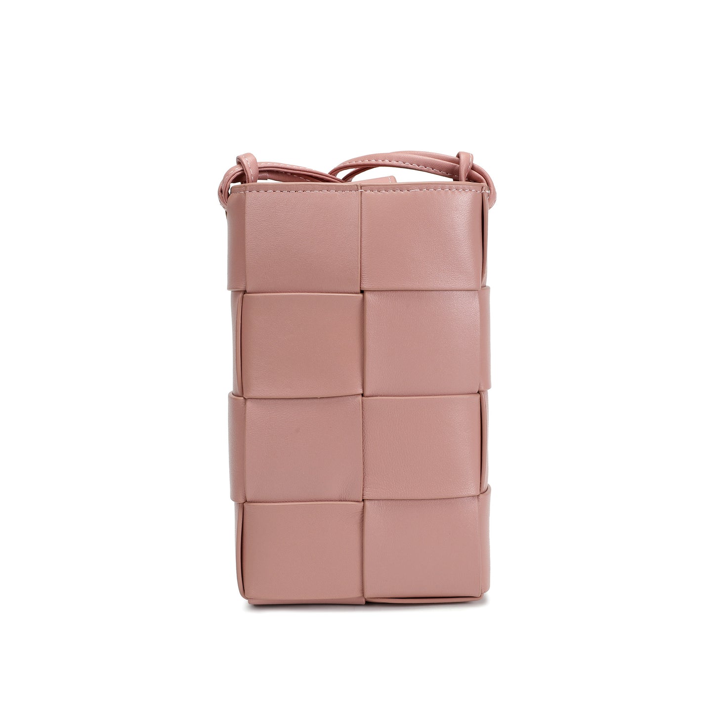 Hand-Woven Leather Phone Crossbody Bag