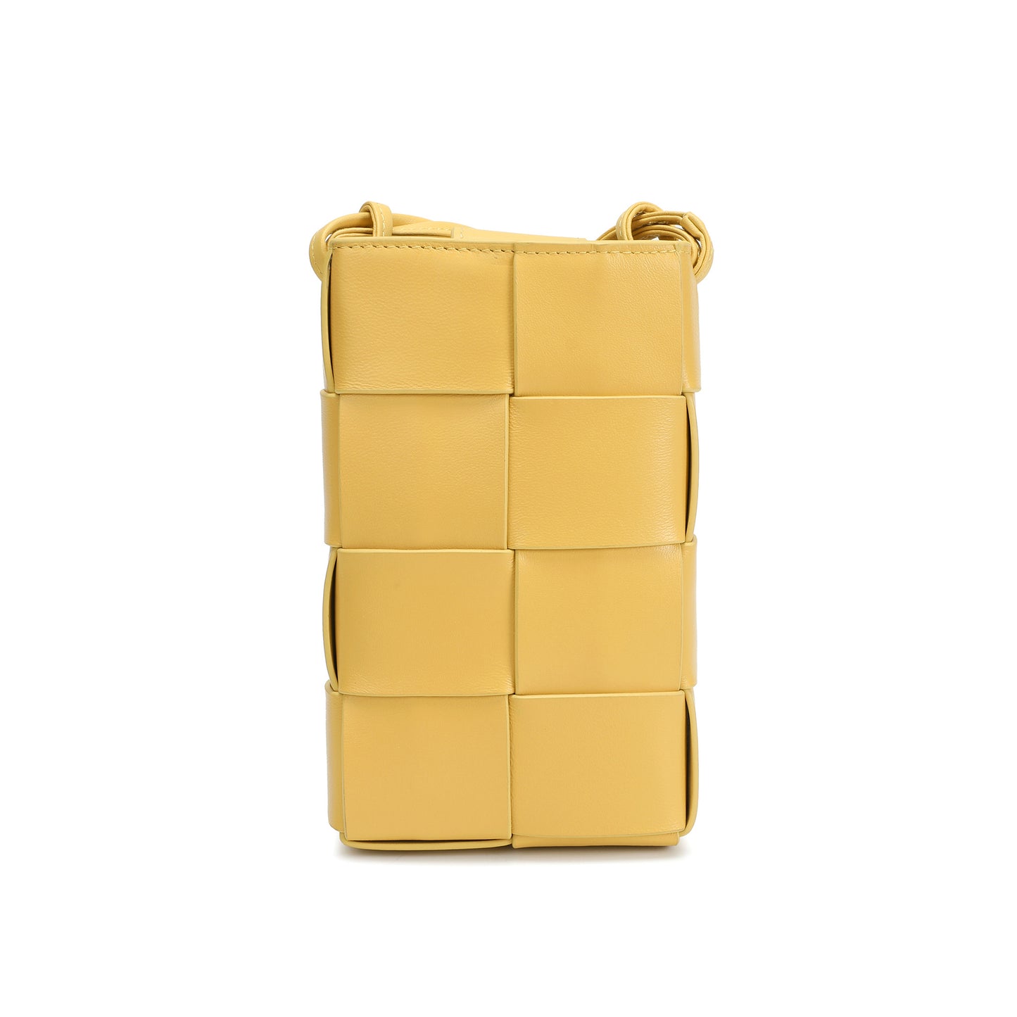Hand-Woven Leather Phone Crossbody Bag