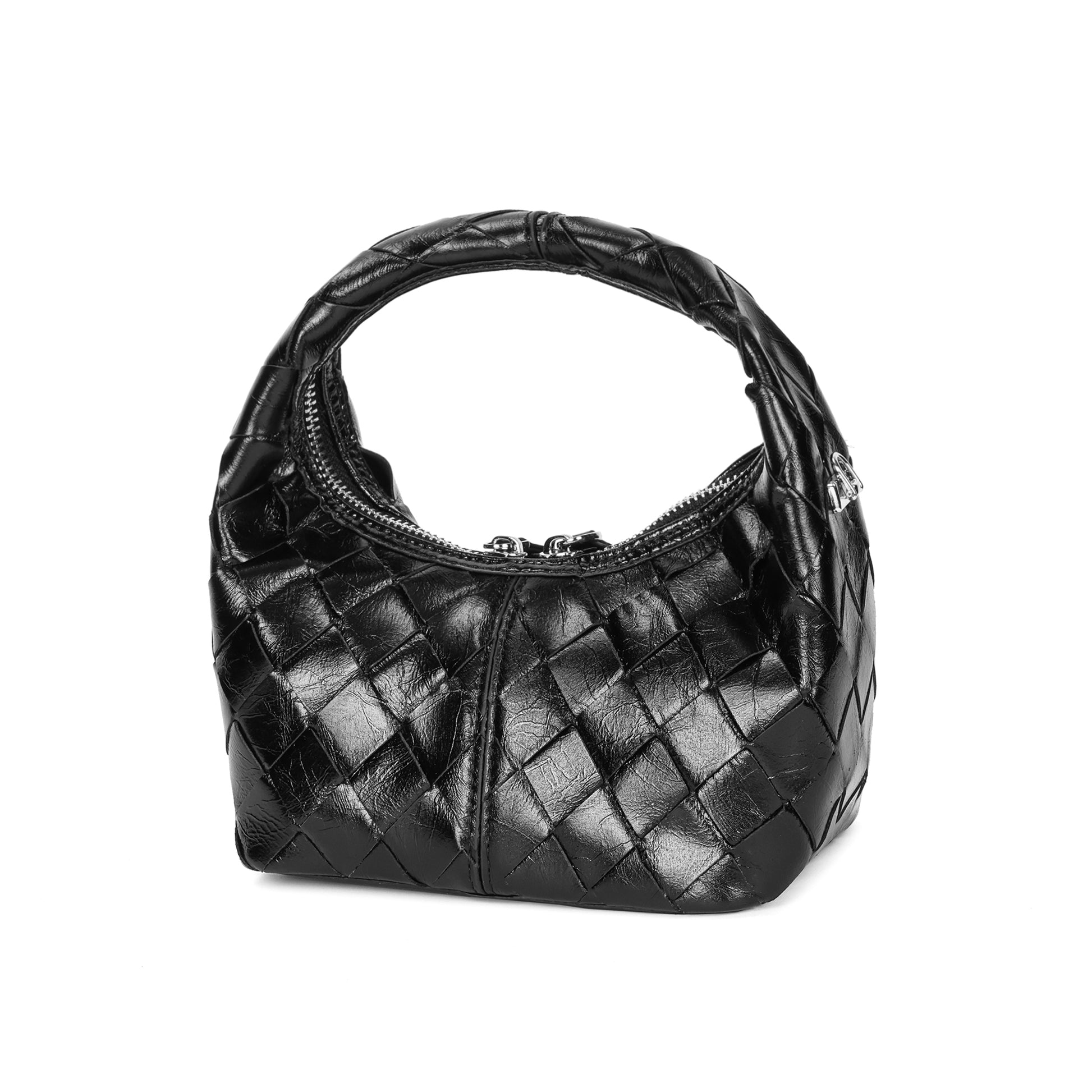 Hand-Woven Small Hobo Shoulder/Crossbody Bag – Tiffany Fred Paris