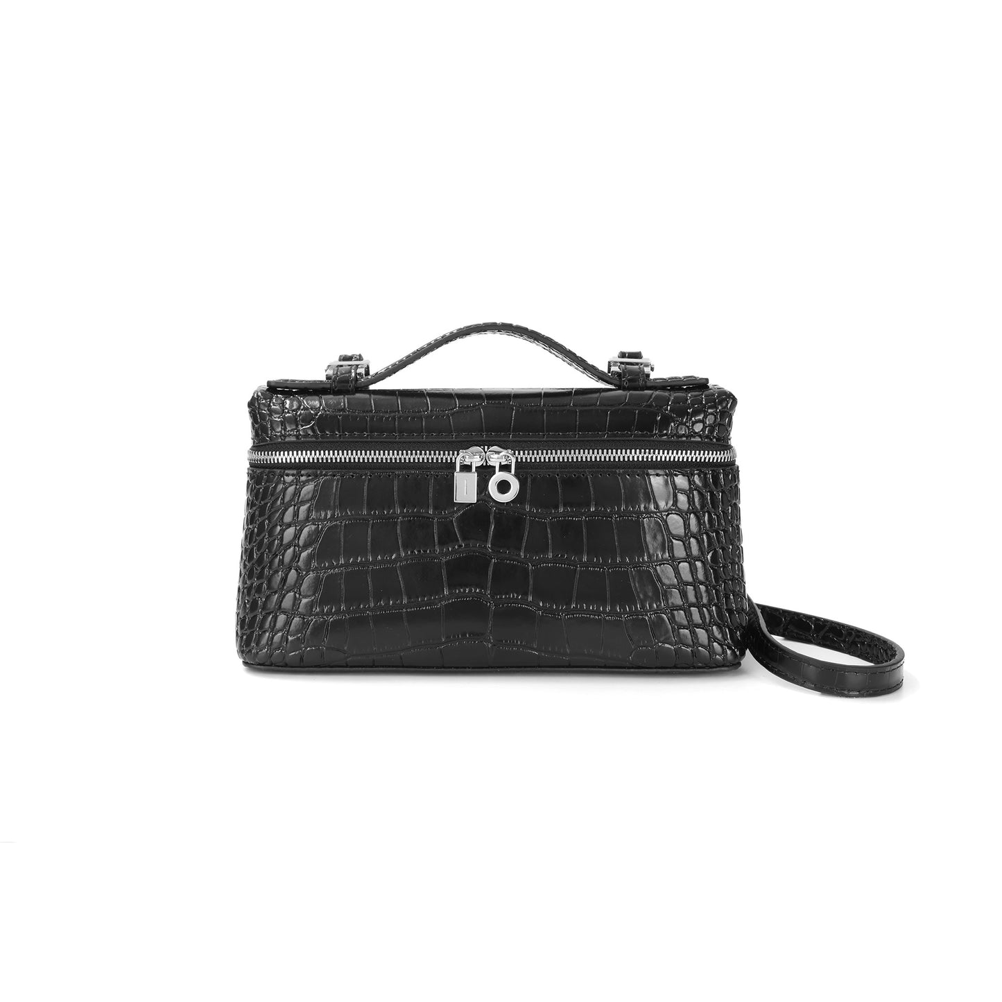 Timeless Croco-Embossed Leather Mini Top Handle Bag