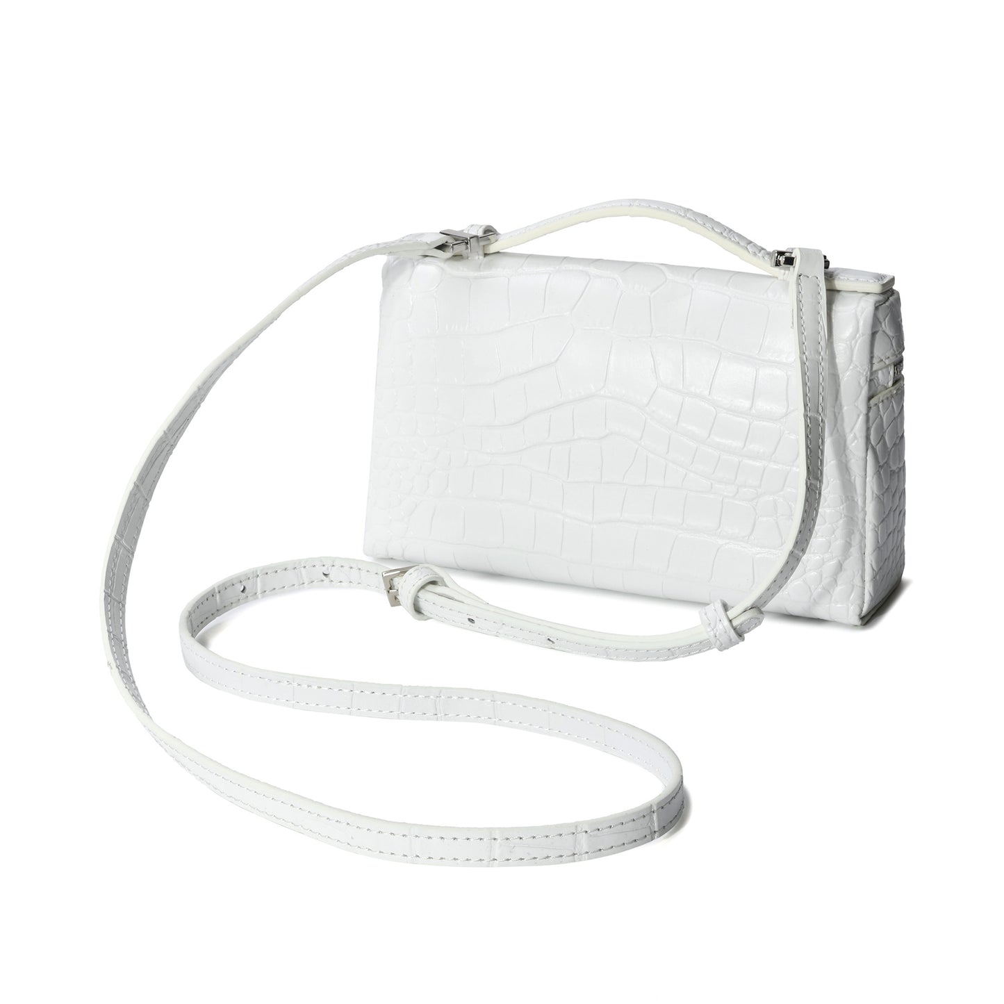 Timeless Croco-Embossed Leather Mini Top Handle Bag