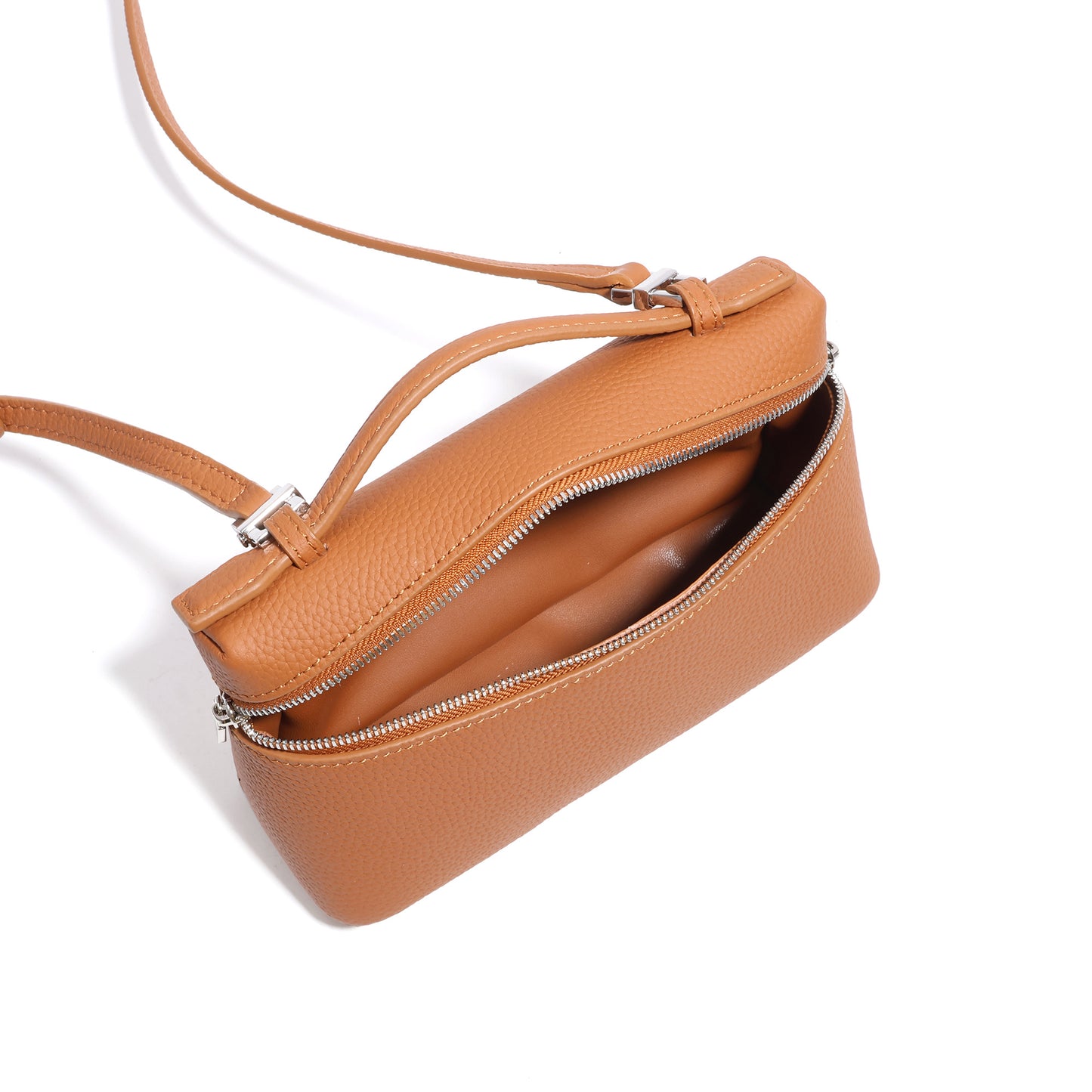 Modern Pebbled Crossbody Bag