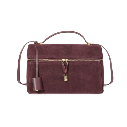 Suede Leather Top Handle Crossbody/Shoulder Bag