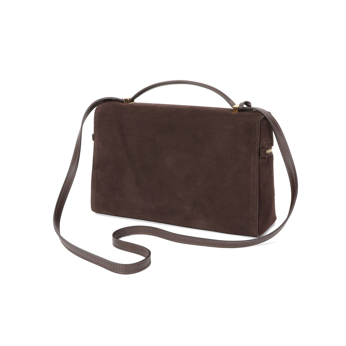 Suede Leather Top Handle Crossbody/Shoulder Bag
