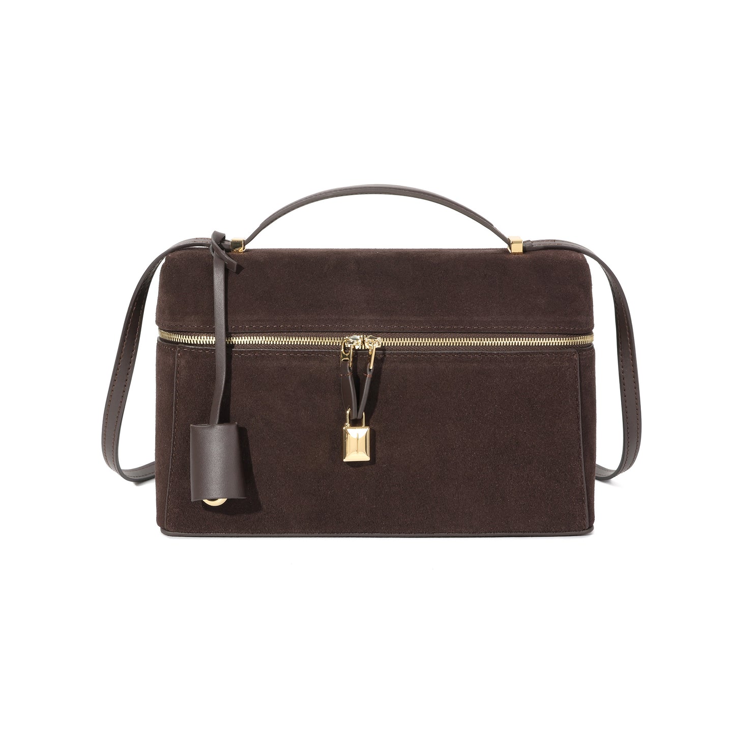 Suede Leather Top Handle Crossbody/Shoulder Bag