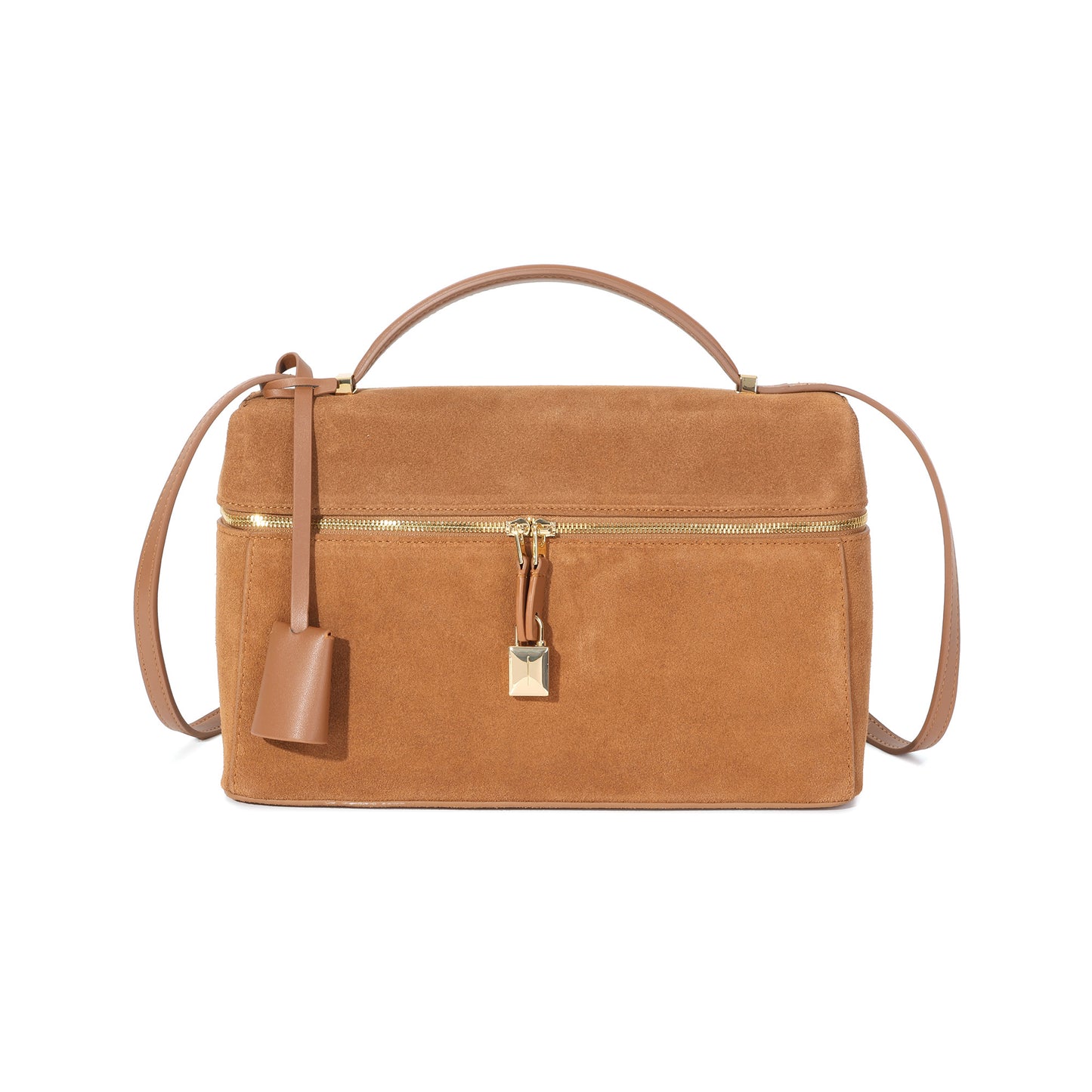 Suede Leather Top Handle Crossbody/Shoulder Bag