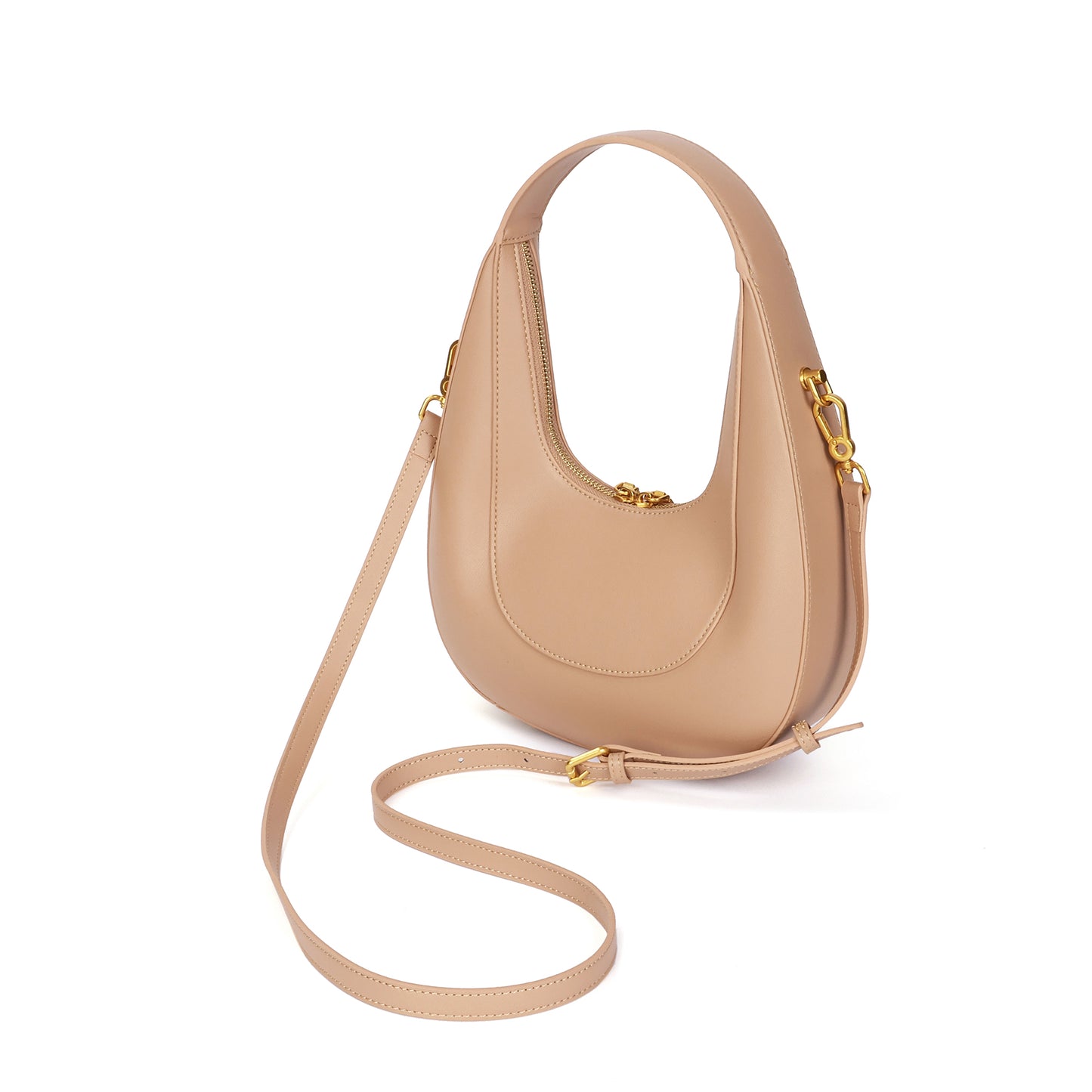 Smooth Leather Hobo/Shoulder Bag