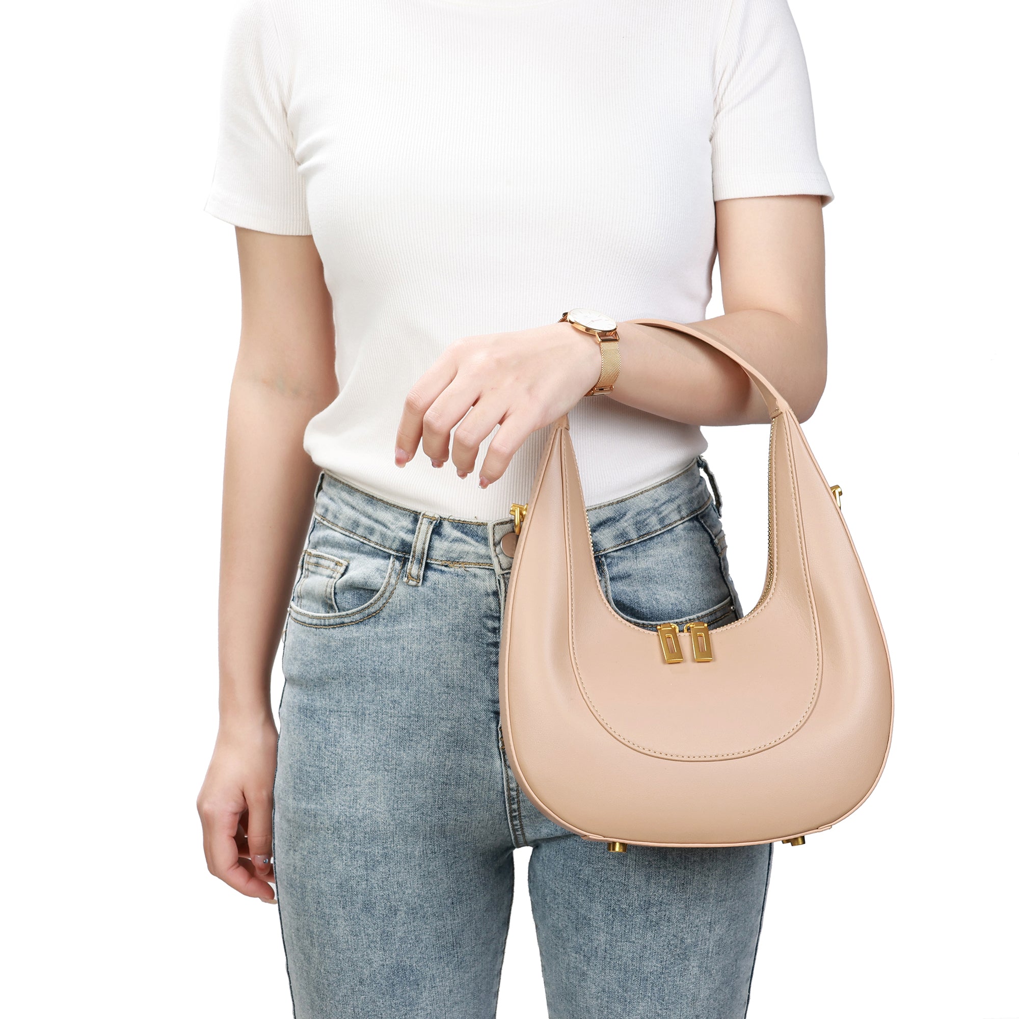 Online Royal Plush Leather Hobo Bag