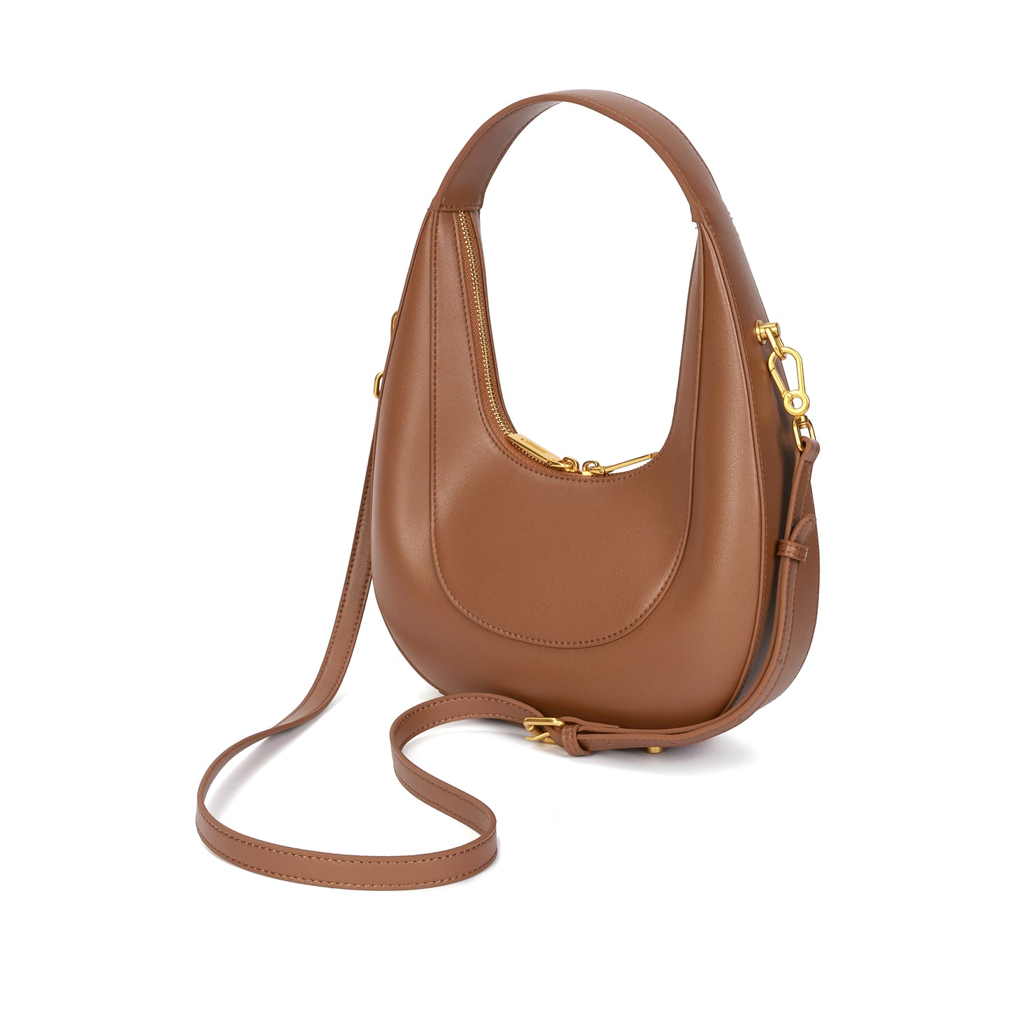 Smooth Leather Hobo/Shoulder Bag