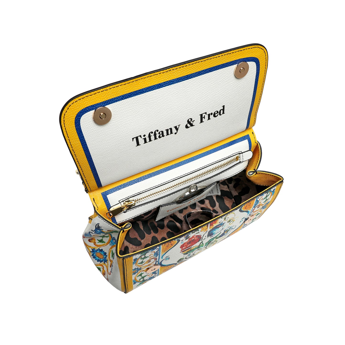 Tiffany & Fred Printed Leather Satchel/Shoulder Bag