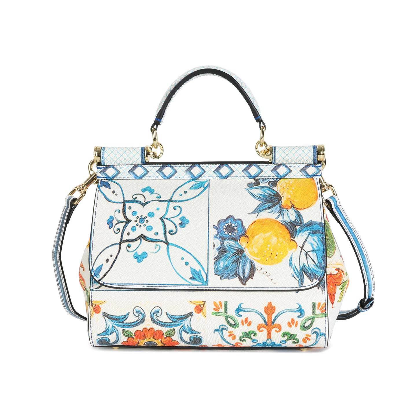 Tiffany & Fred Printed Leather Satchel/Shoulder Bag
