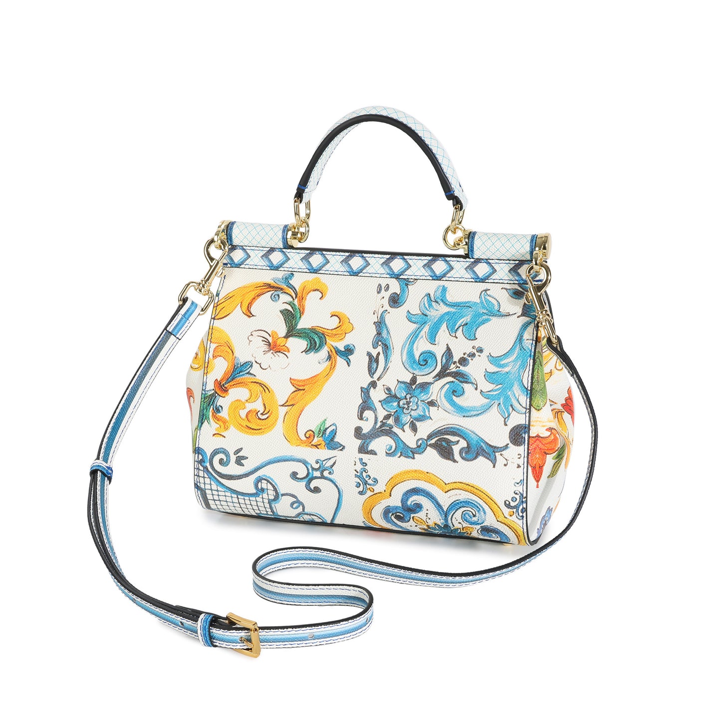 Tiffany & Fred Printed Leather Satchel/Shoulder Bag