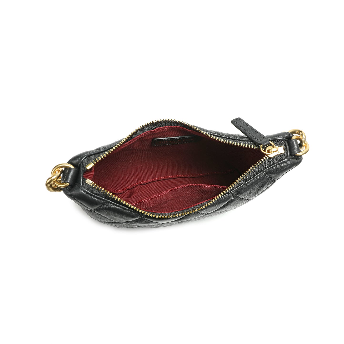 Quilted Leather Shoulder Bag with Chain Strap