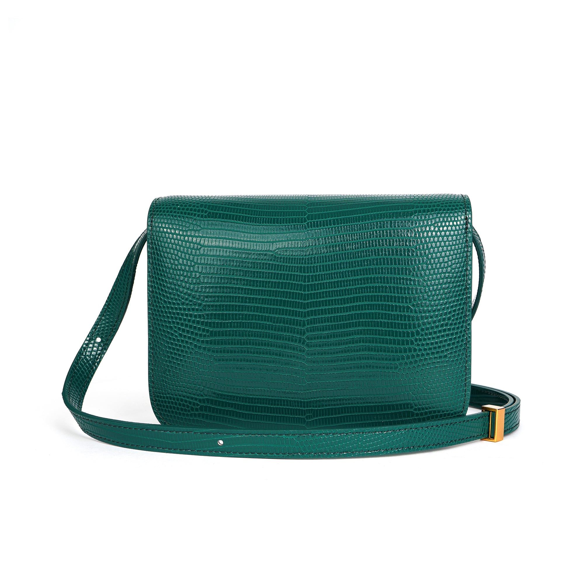 Tiffany & Fred Lizard Embossed Leather Crossbody/Shoulder Bag