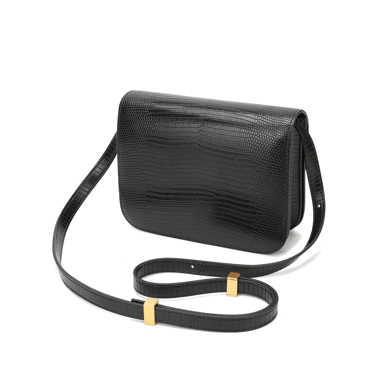 Tiffany & Fred Lizard Embossed Leather Crossbody/Shoulder Bag