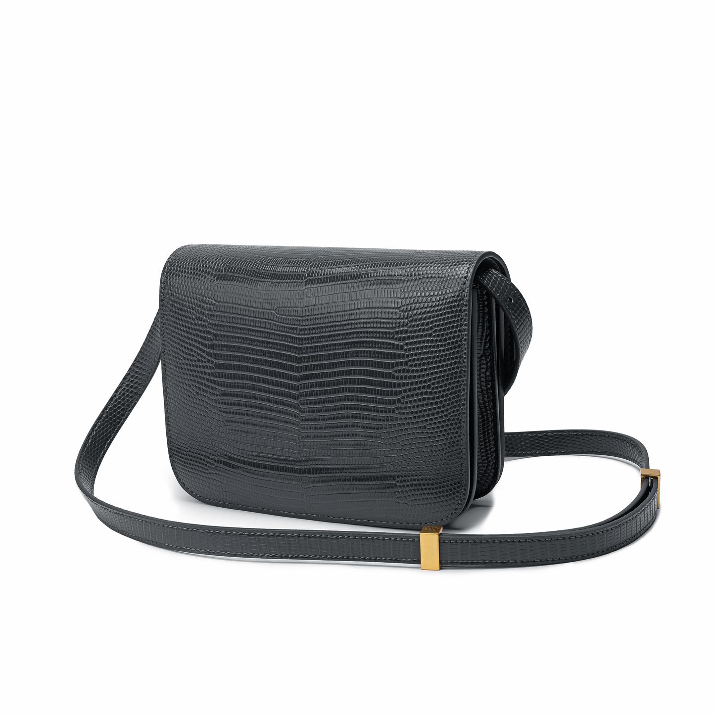 Tiffany & Fred Lizard Embossed Leather Crossbody/Shoulder Bag