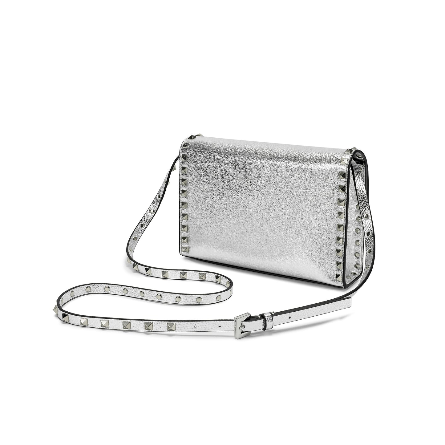 Studded Leather Crossbody Flap Bag