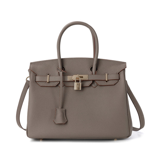 Tiffany & Fred Top-Grain Large Leather Satchel