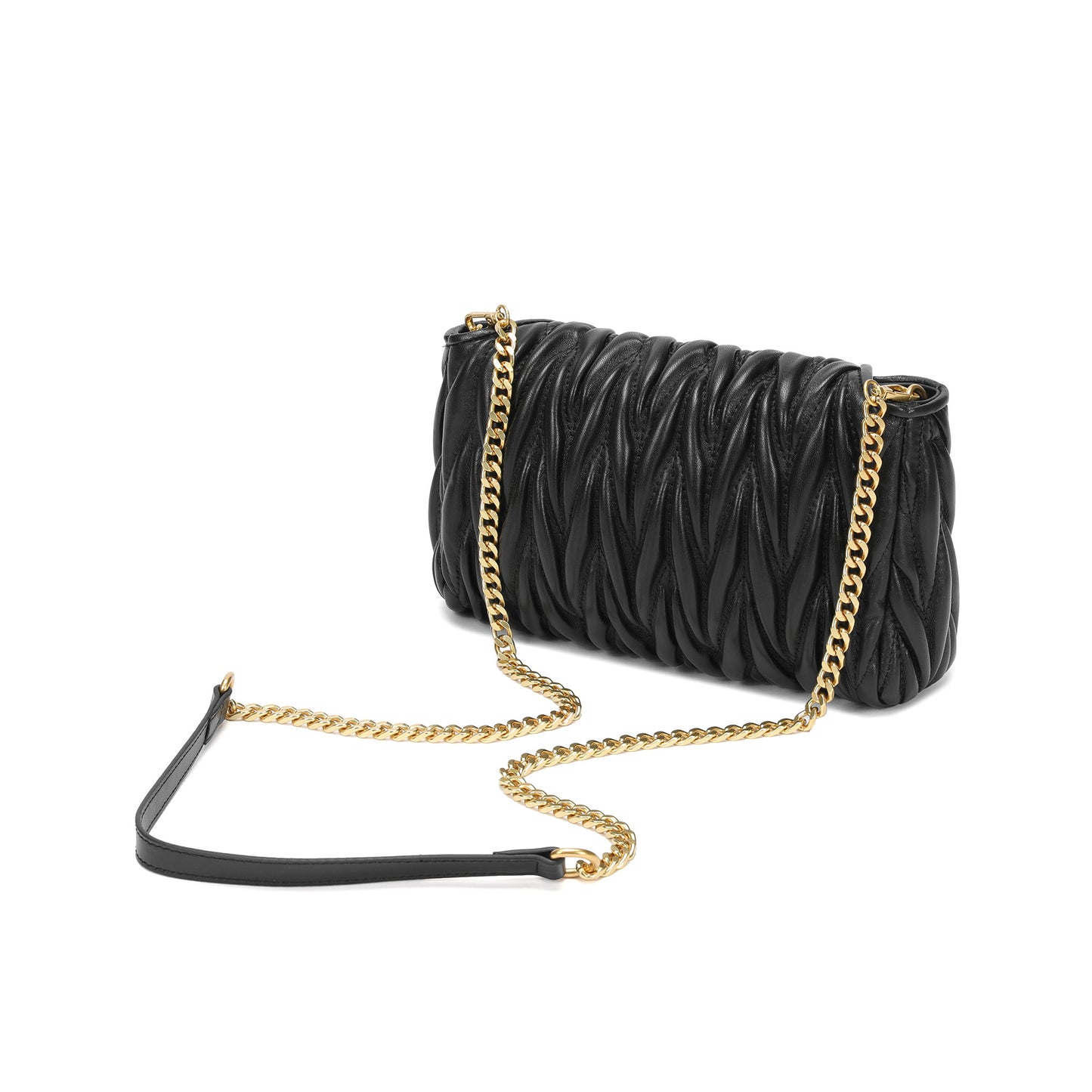 Quilted Leather Crossbody Bag with Gold-Tone Lock