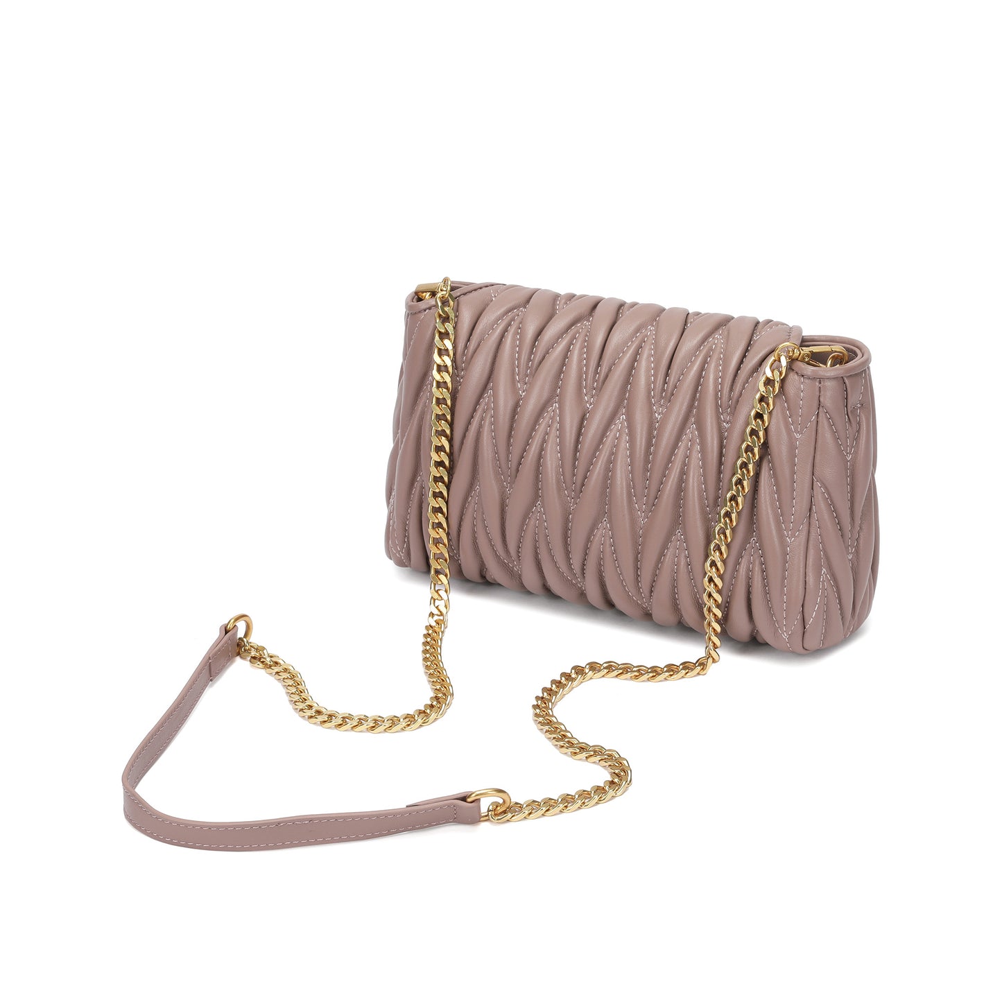 Quilted Leather Crossbody Bag with Gold-Tone Lock