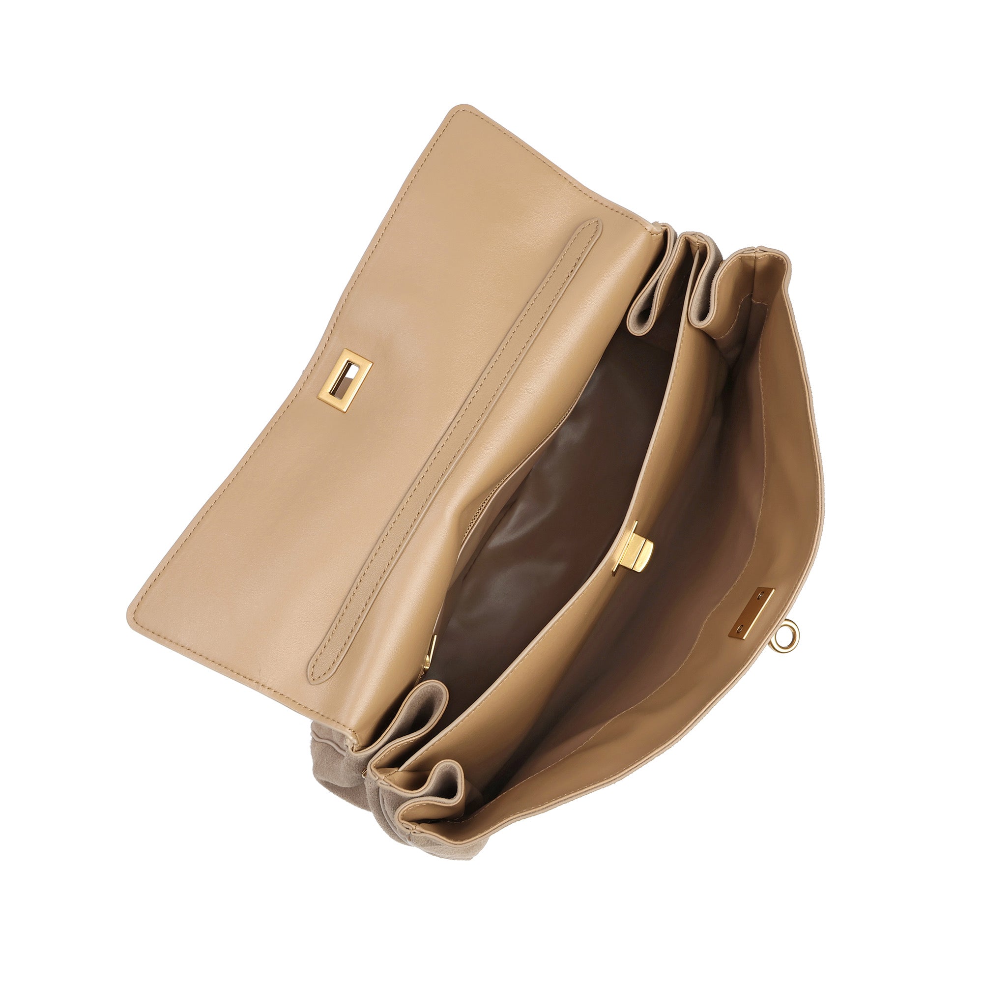 Suede Top-Handle Satchel with Convertible Strap – Tiffany & Fred Paris