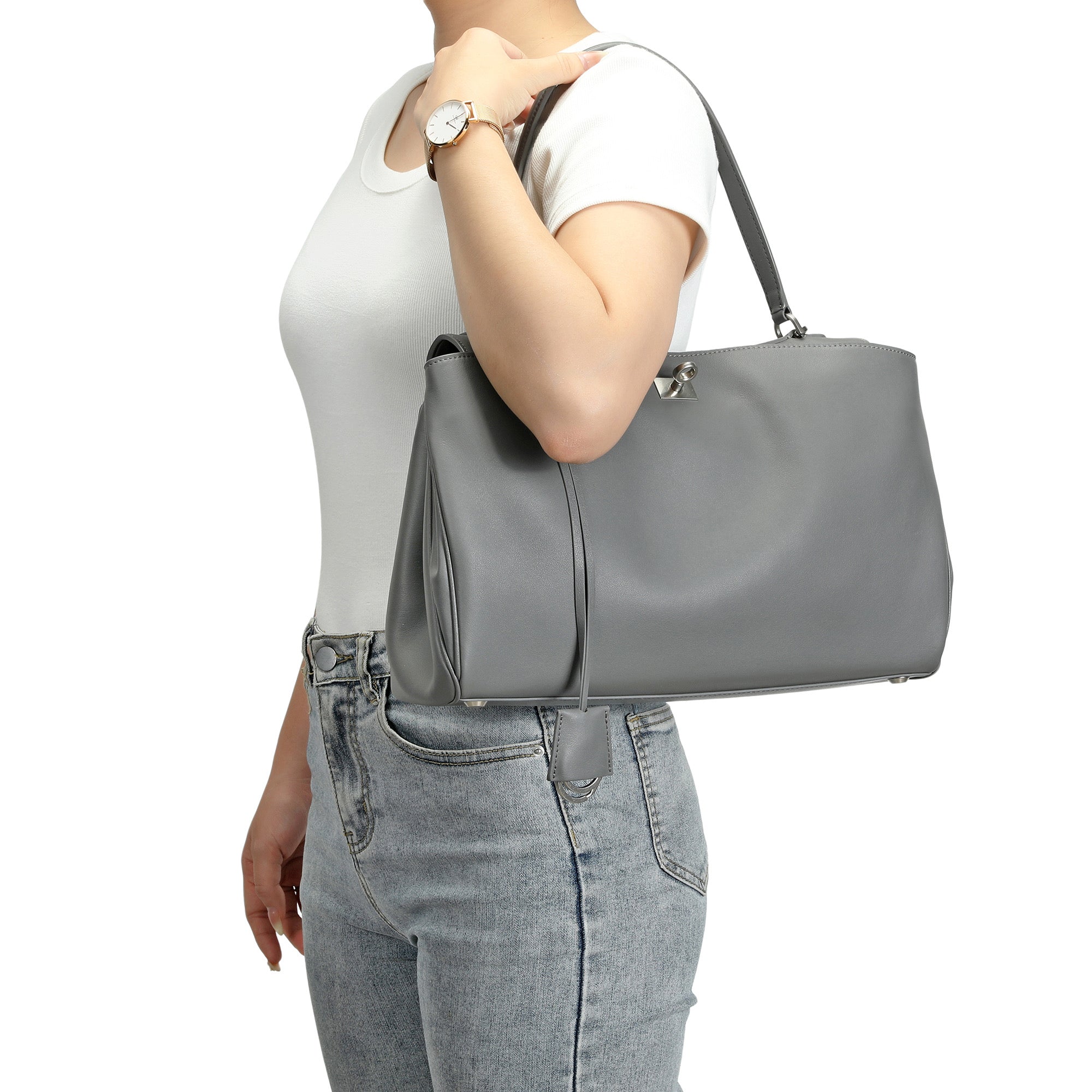 Versatile Elegance Leather Handbag – Tiffany & Fred Paris