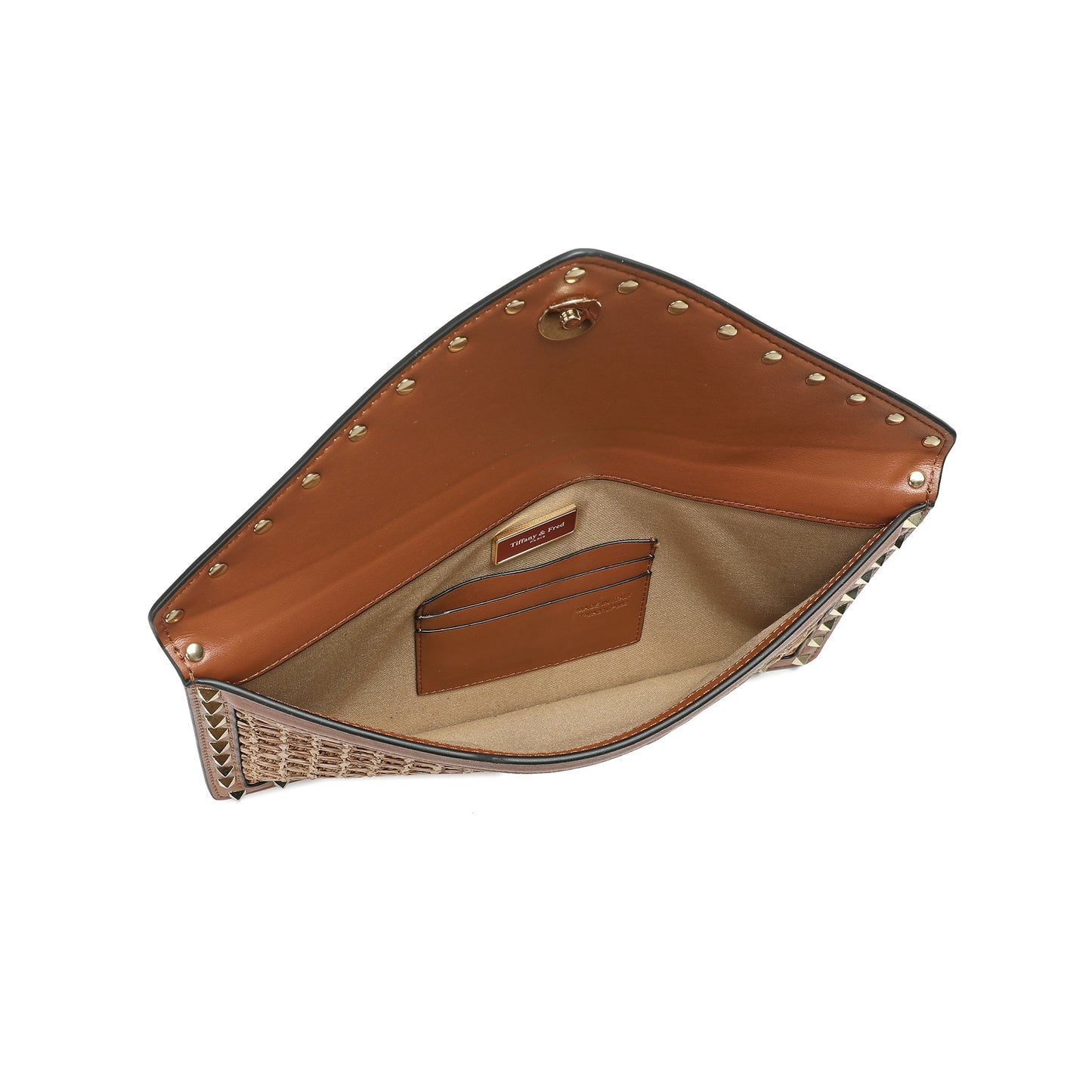 Raffia & Leather Clutch