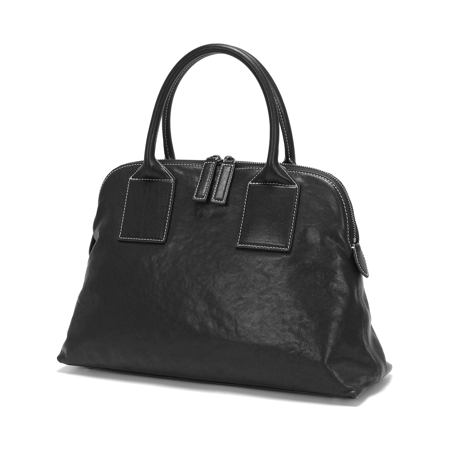 Classic Leather Dome Satchel Bag