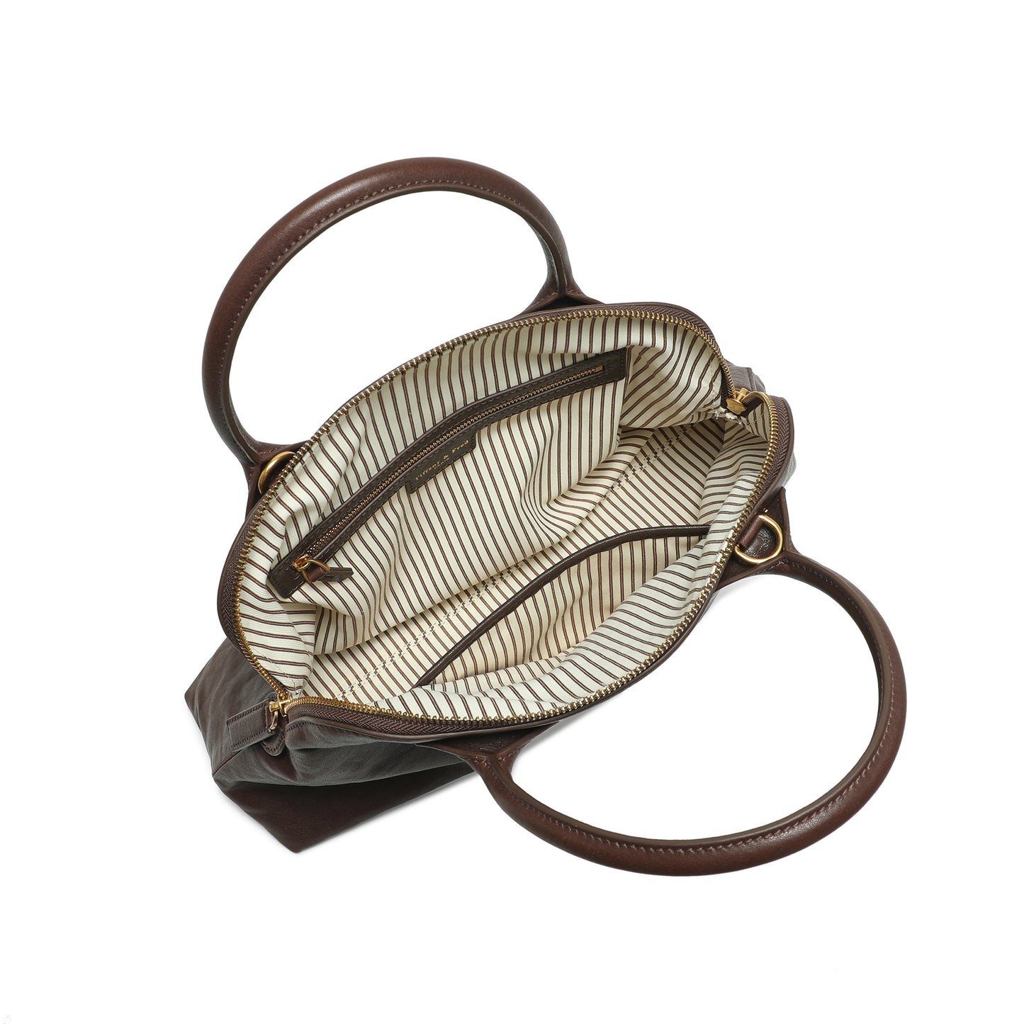 Classic Leather Dome Satchel Bag
