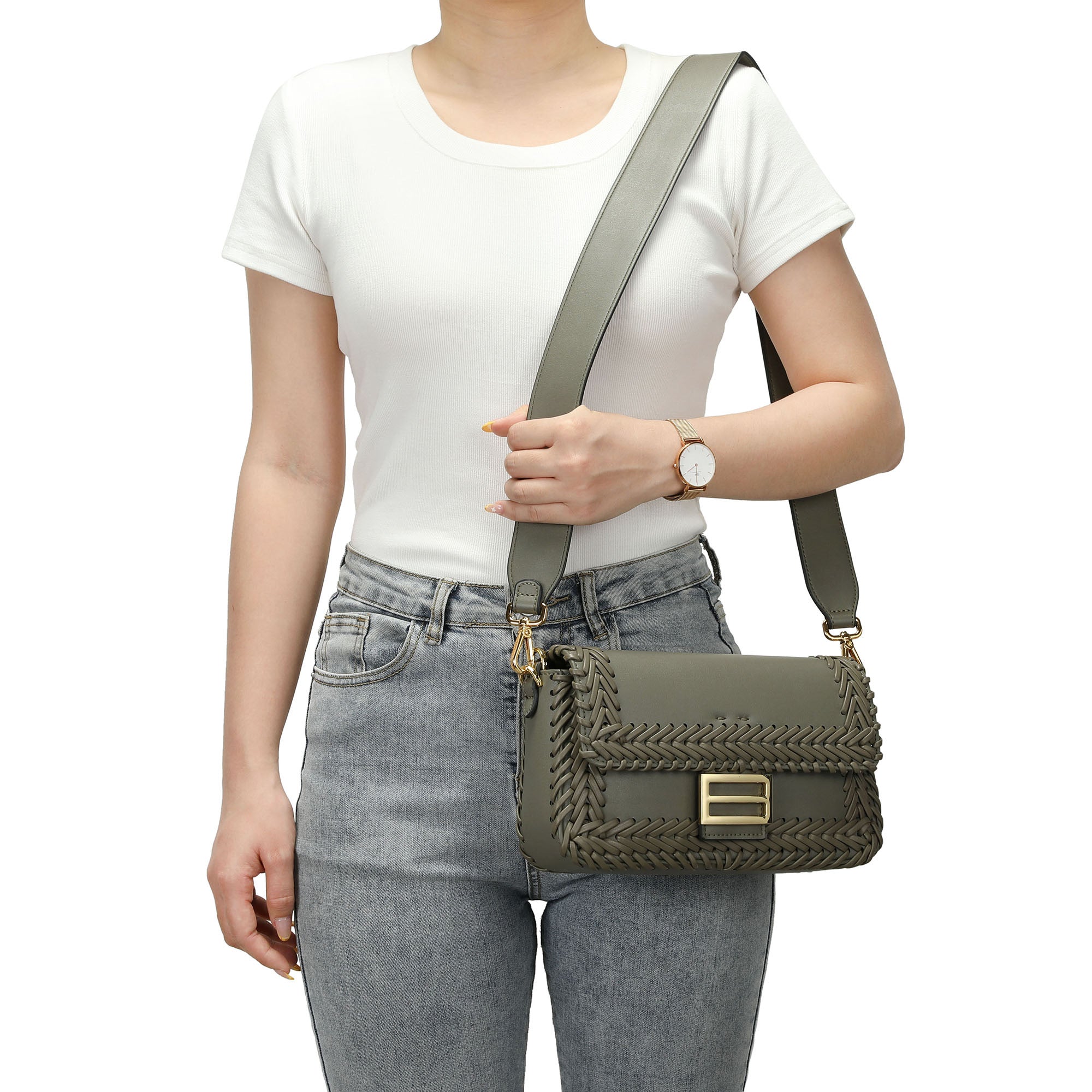 Italian Leather Handwoven Shoulder Bag – Tiffany & Fred Paris