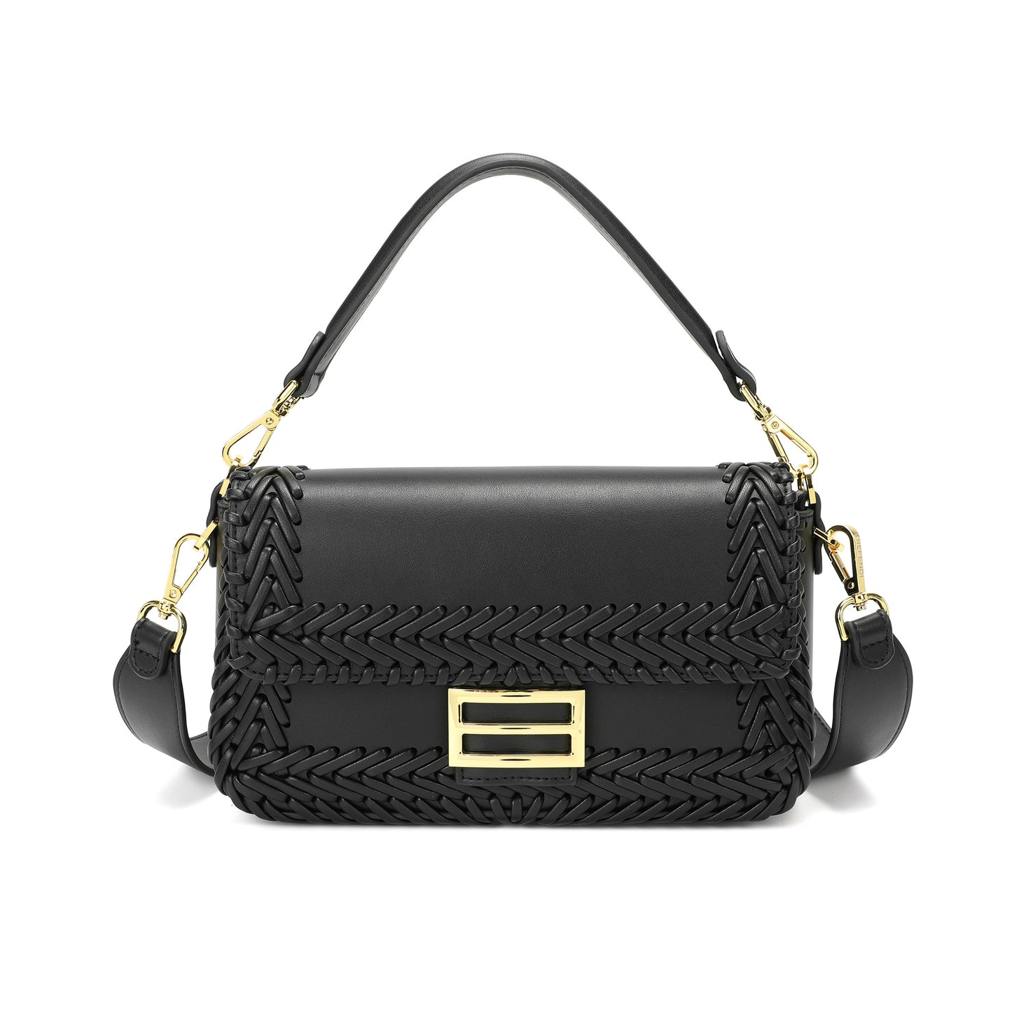 Italian Leather Handwoven Shoulder Bag