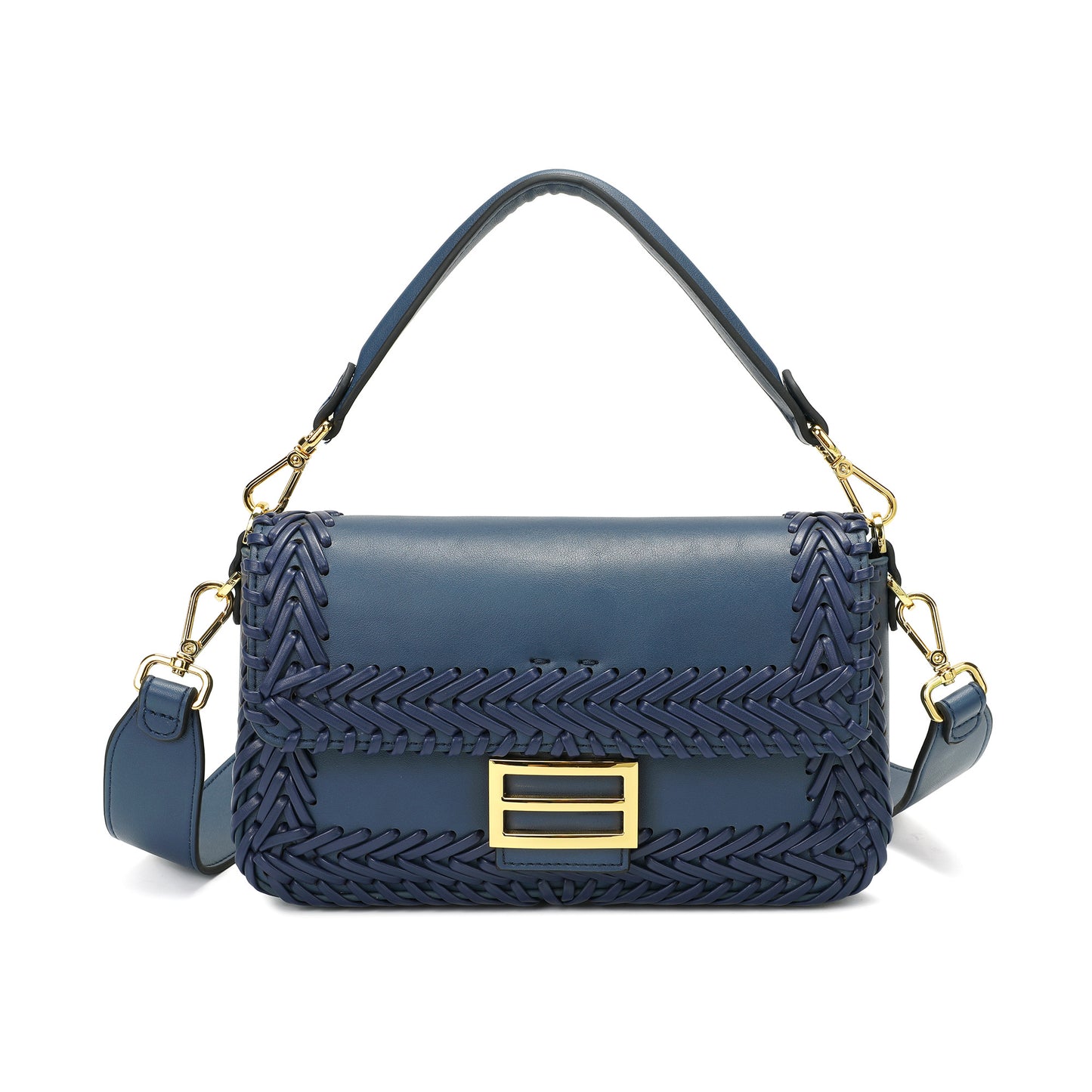 Italian Leather Handwoven Shoulder Bag
