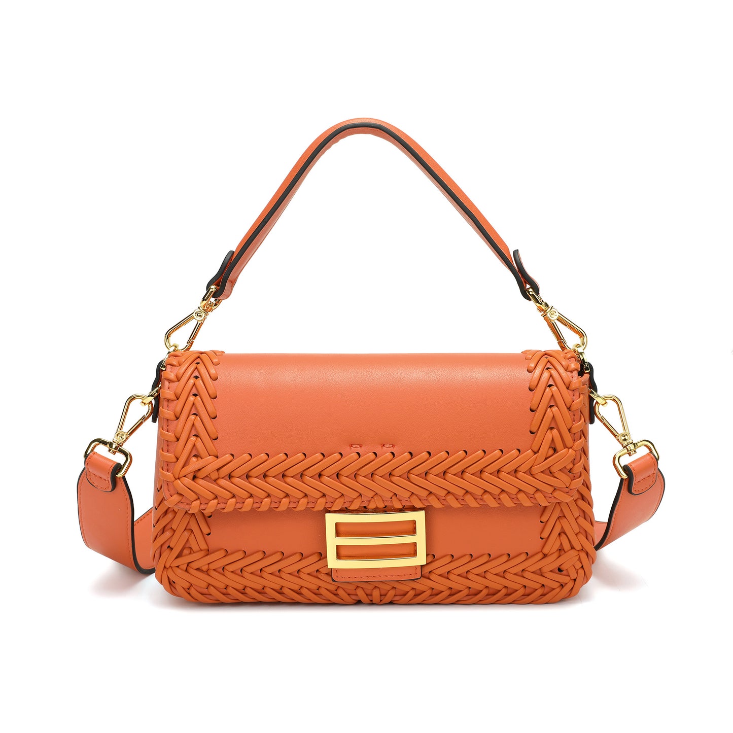 Italian Leather Handwoven Shoulder Bag