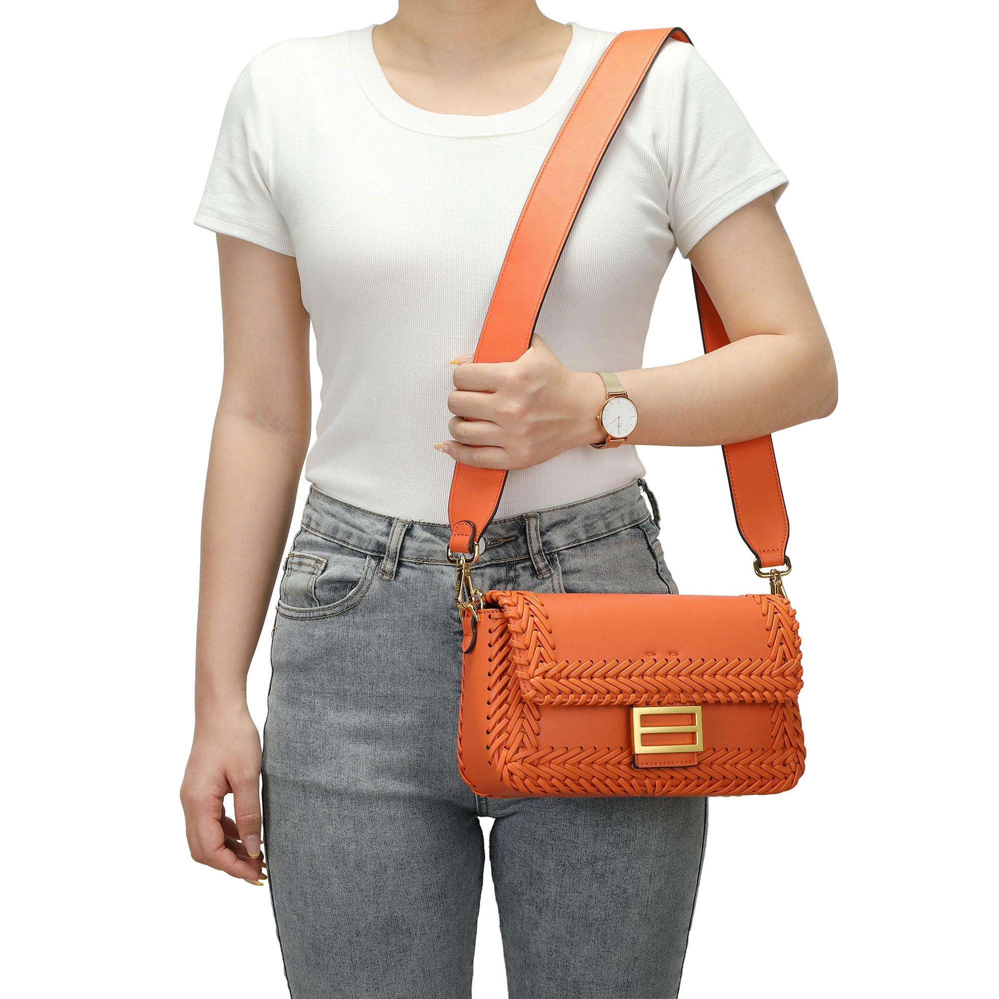 Italian Leather Handwoven Shoulder Bag – Tiffany & Fred Paris