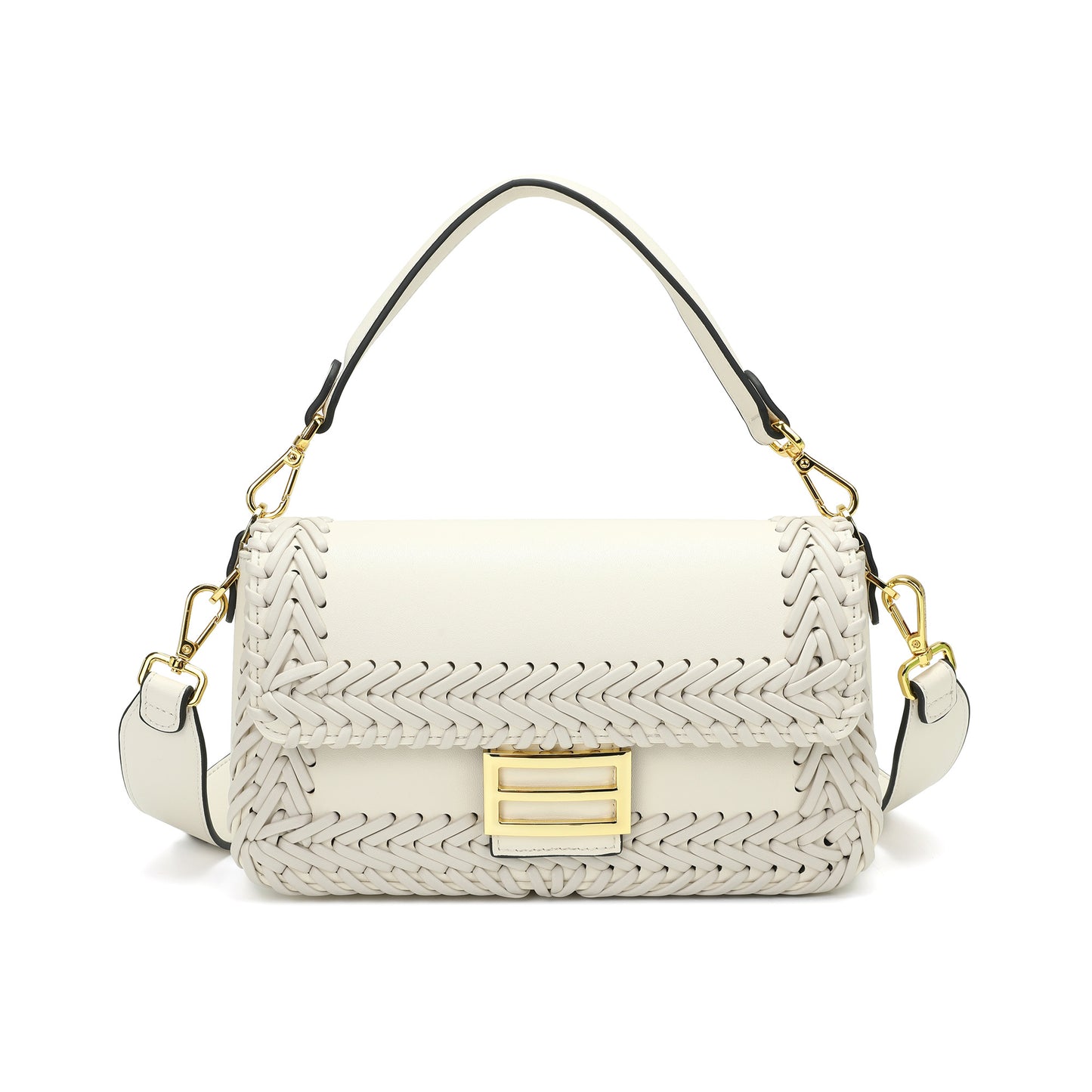 Italian Leather Handwoven Shoulder Bag