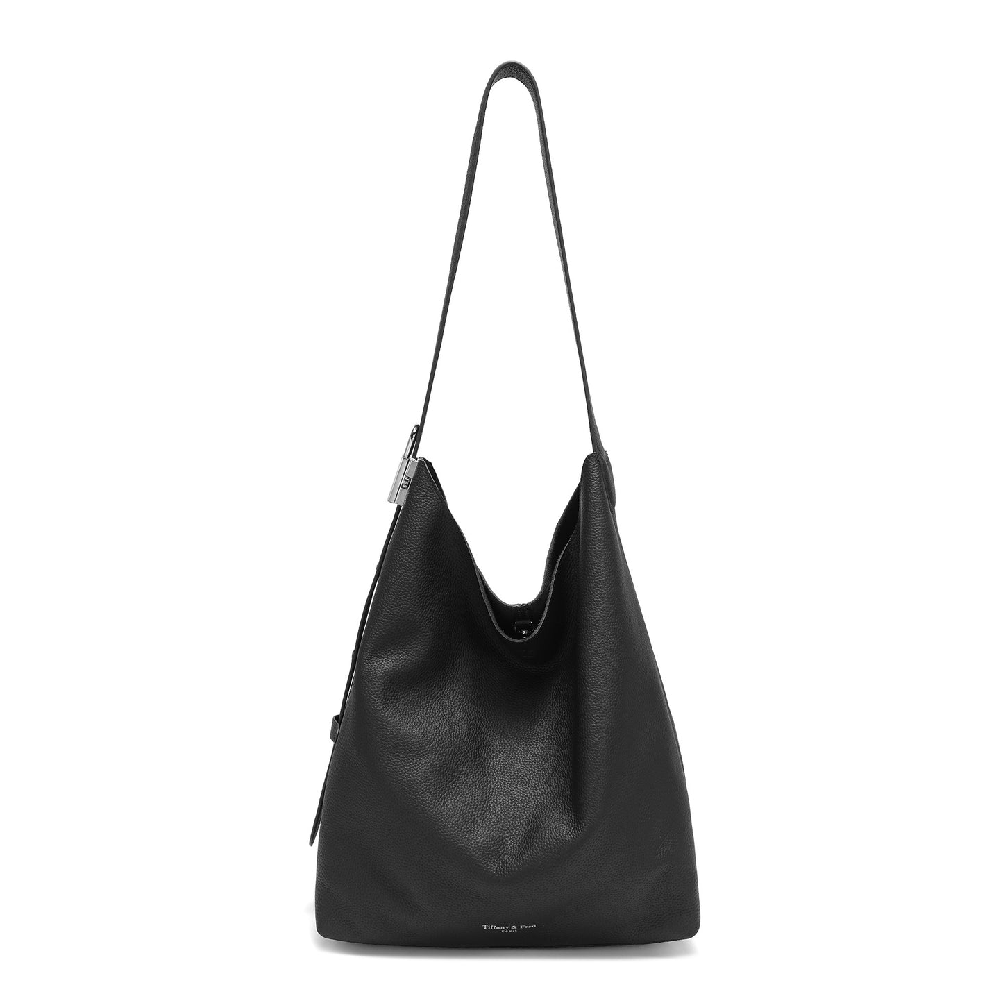 Pebbled Leather Slouch Shoulder Bag