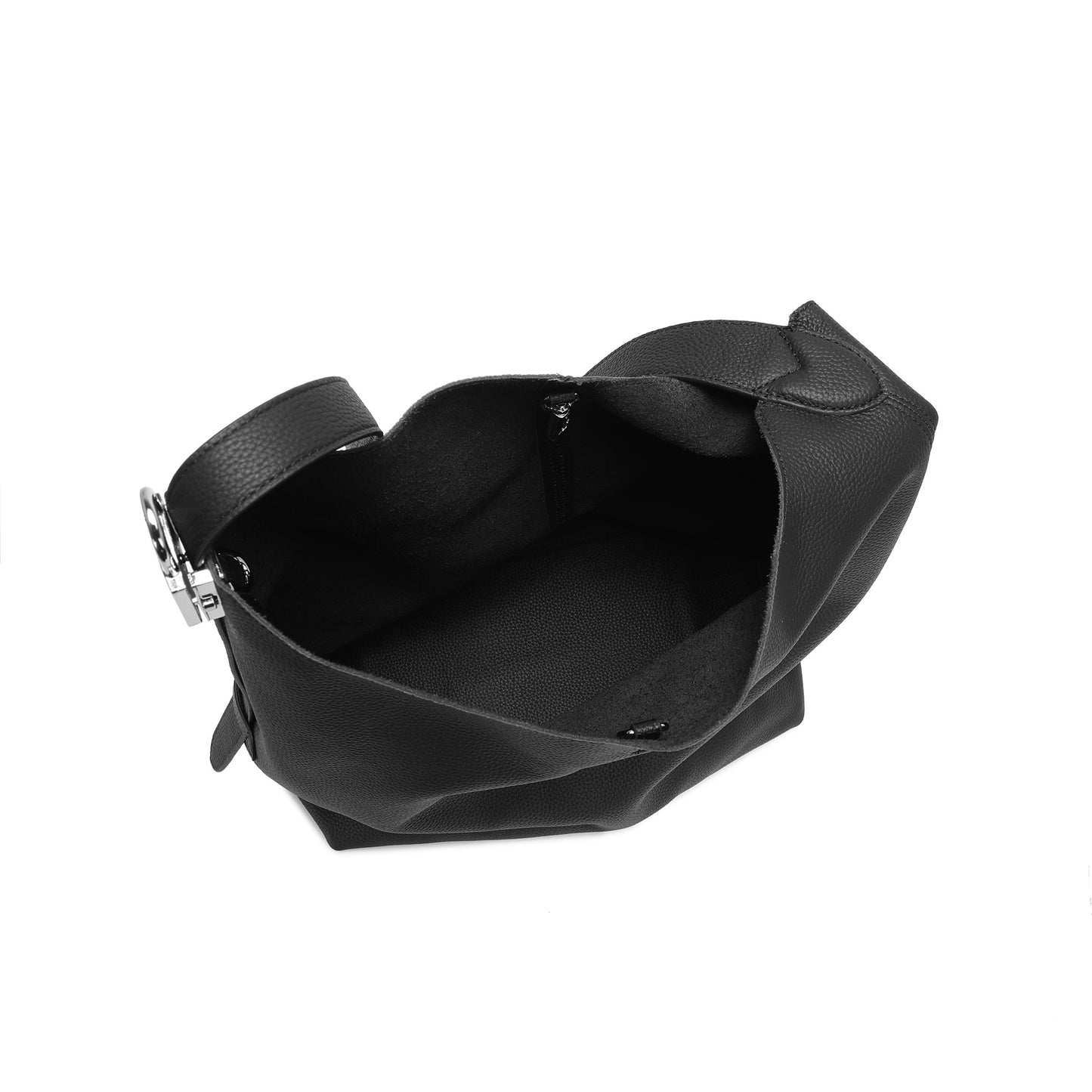 Pebbled Leather Slouch Shoulder Bag