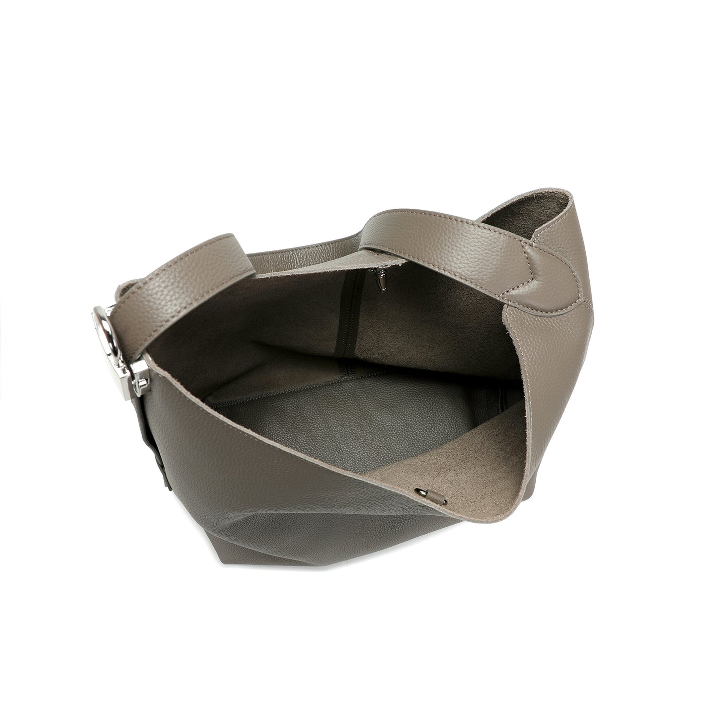 Pebbled Leather Slouch Shoulder Bag