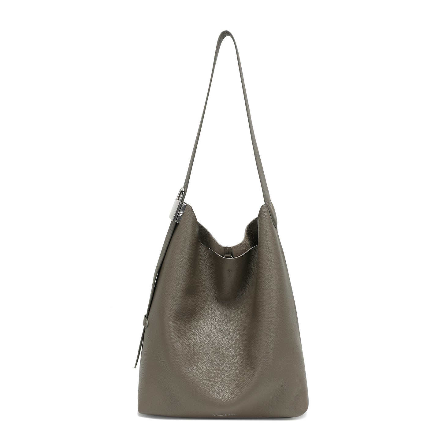 Pebbled Leather Slouch Shoulder Bag
