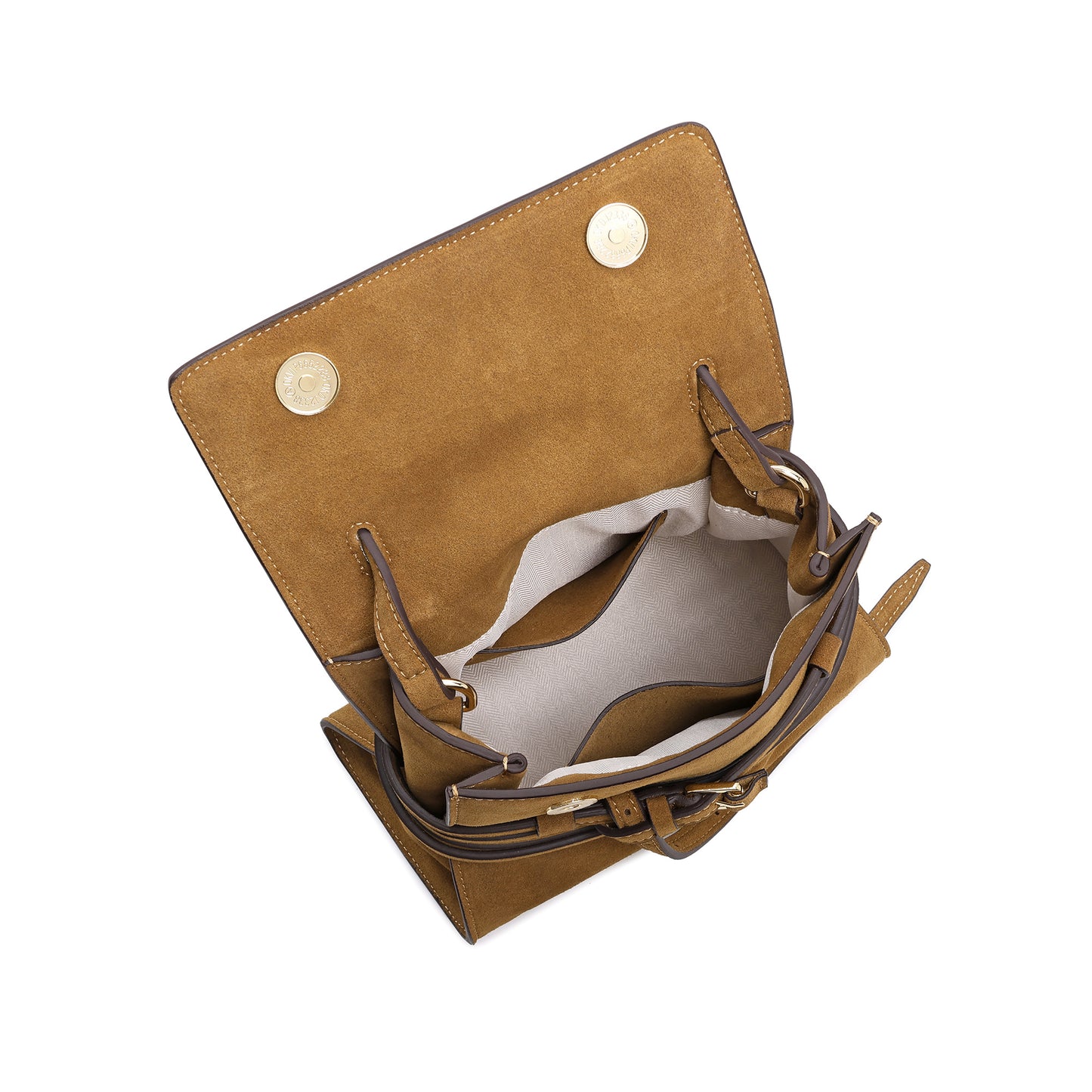 Luxury Suede Leather Convertible Crossbody Satchel