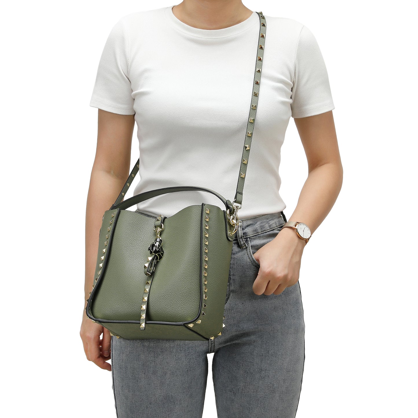 Full-Grain Leather Hobo/ Shoulder Bag